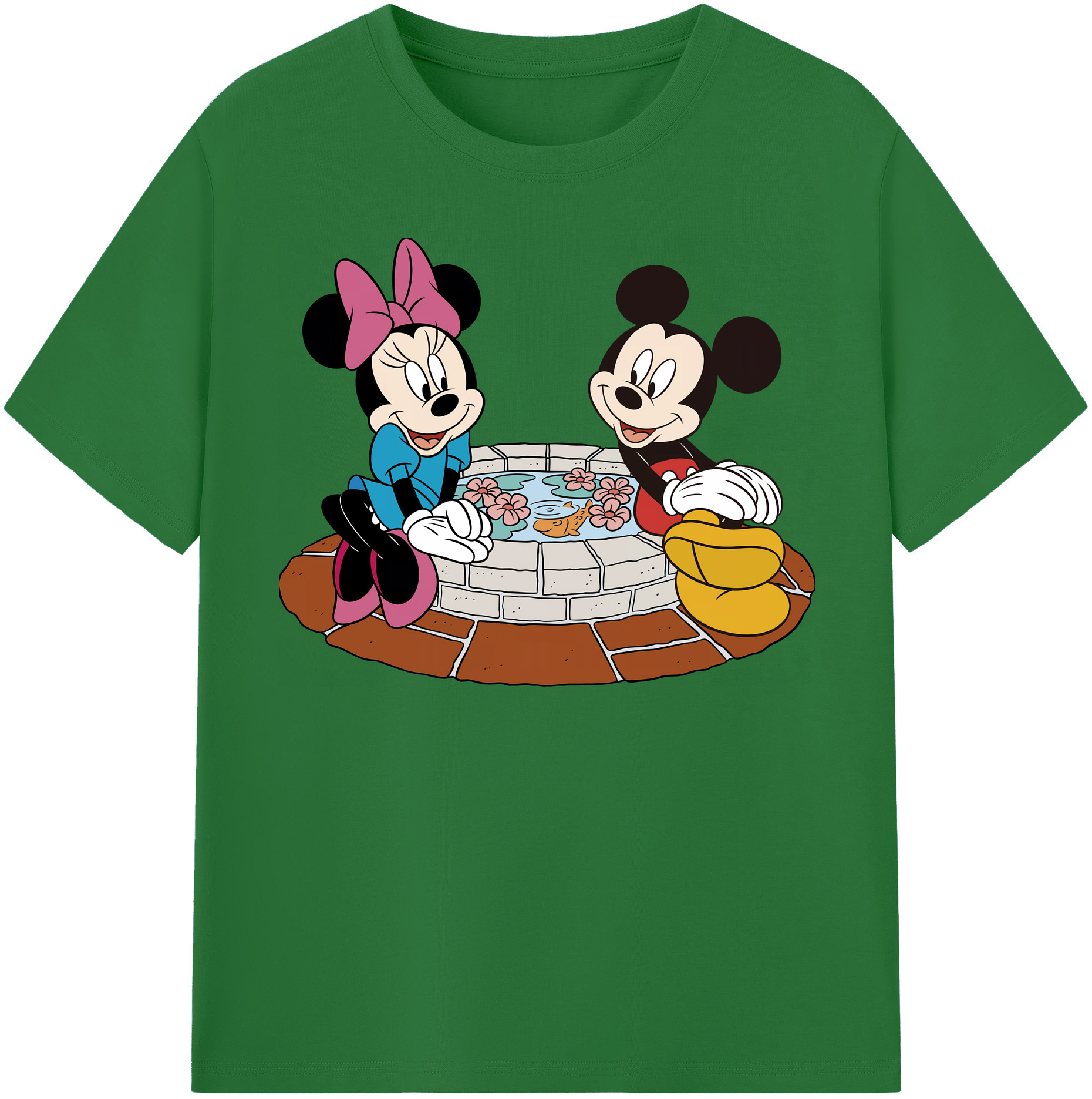 （画像用） ミッキーマウス Mickey Mouse 綿100％半袖Tシャツ（フロントプリント）
