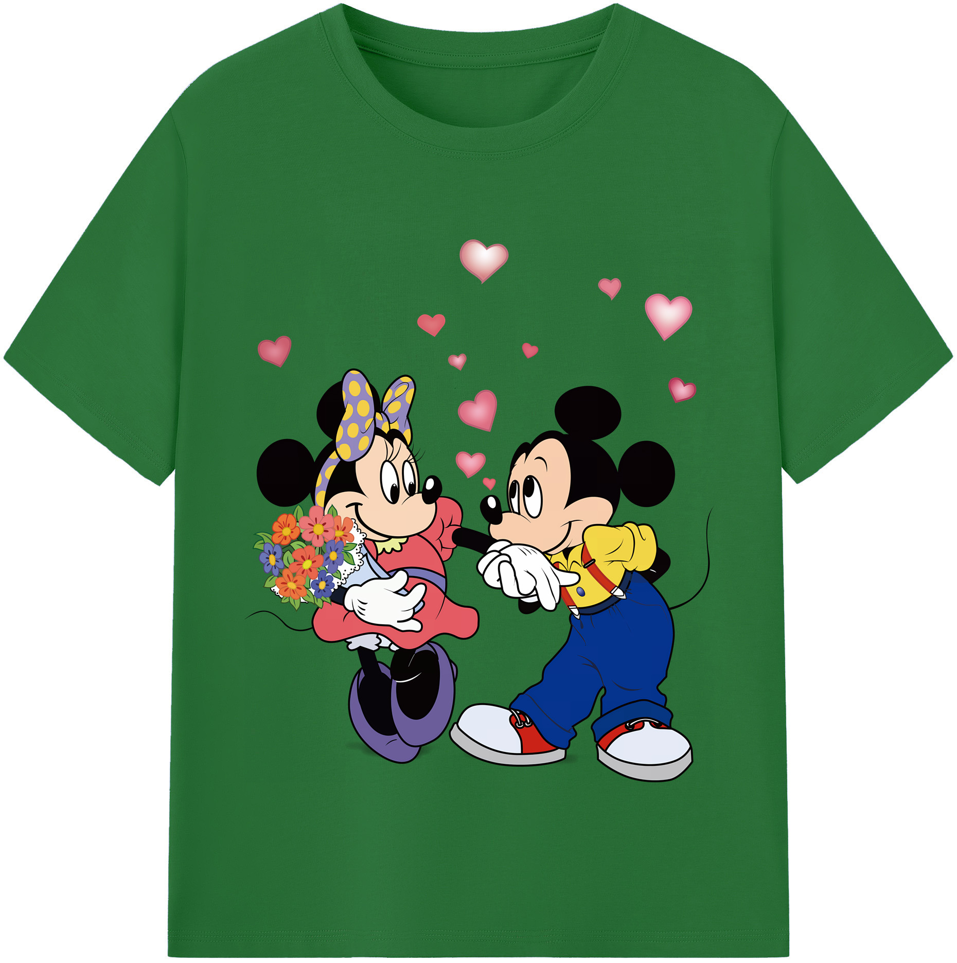 （画像用） ミッキーマウス Mickey Mouse 綿100％半袖Tシャツ（フロントプリント）