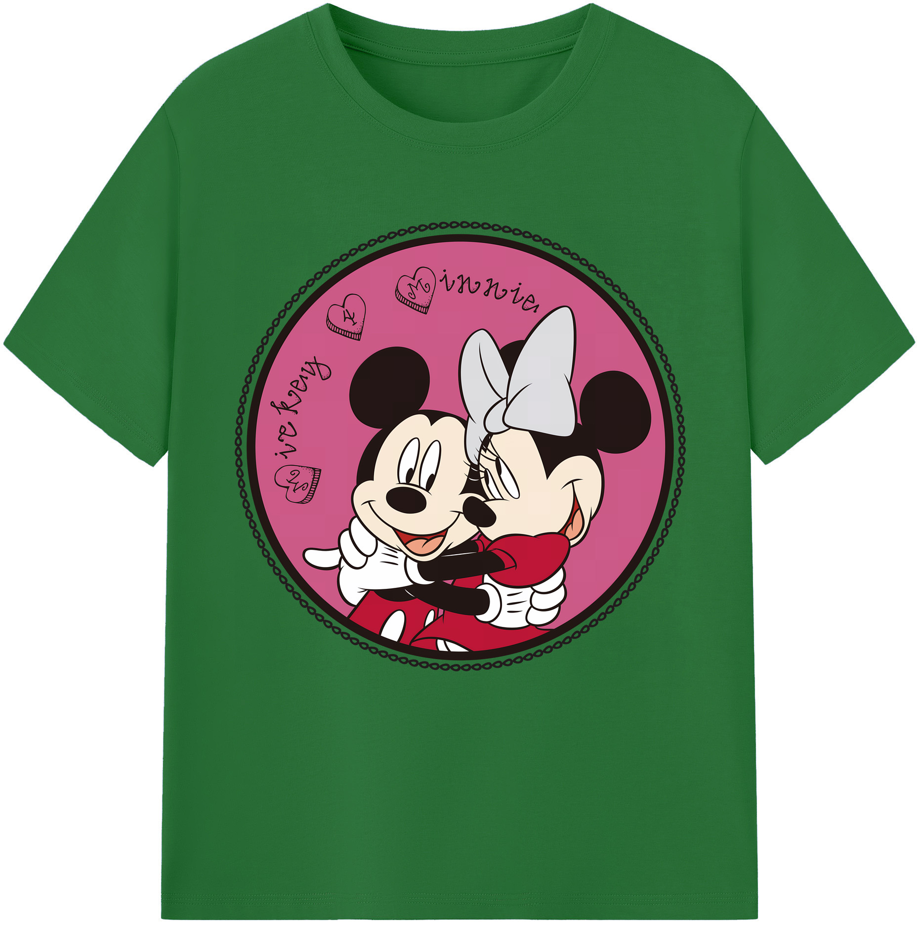 （画像用） ミッキーマウス Mickey Mouse 綿100％半袖Tシャツ（フロントプリント）