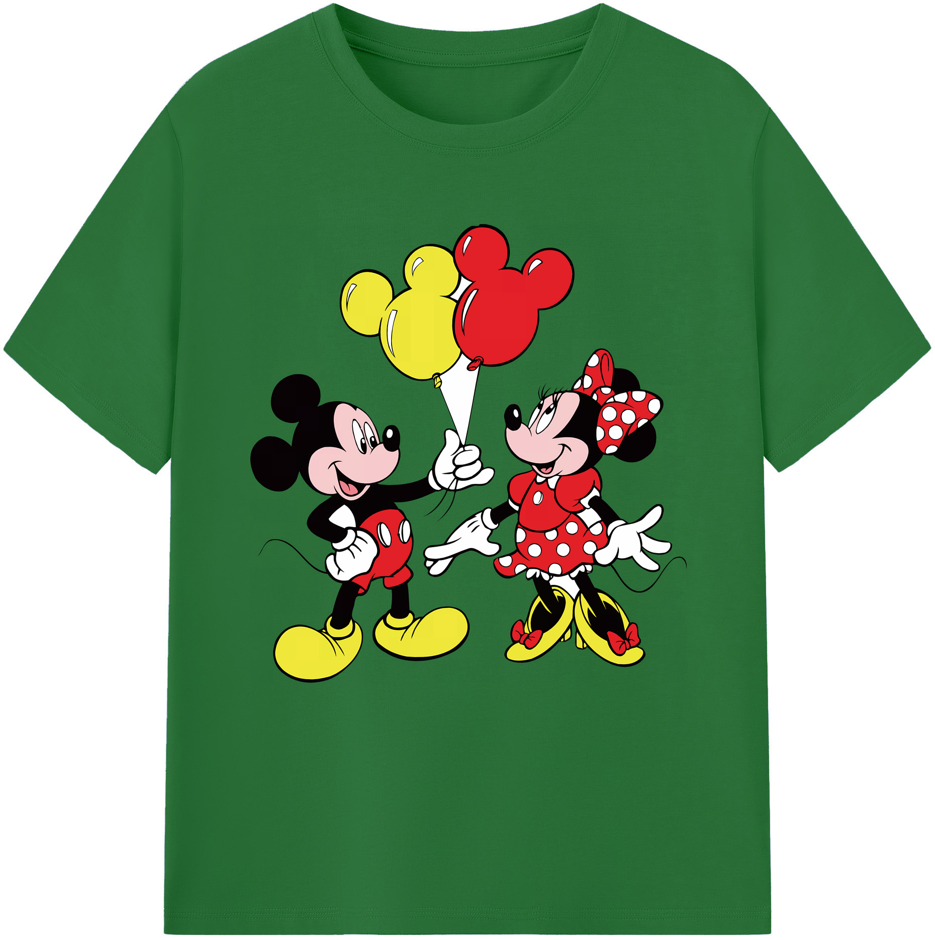 （画像用） ミッキーマウス Mickey Mouse 綿100％半袖Tシャツ（フロントプリント）