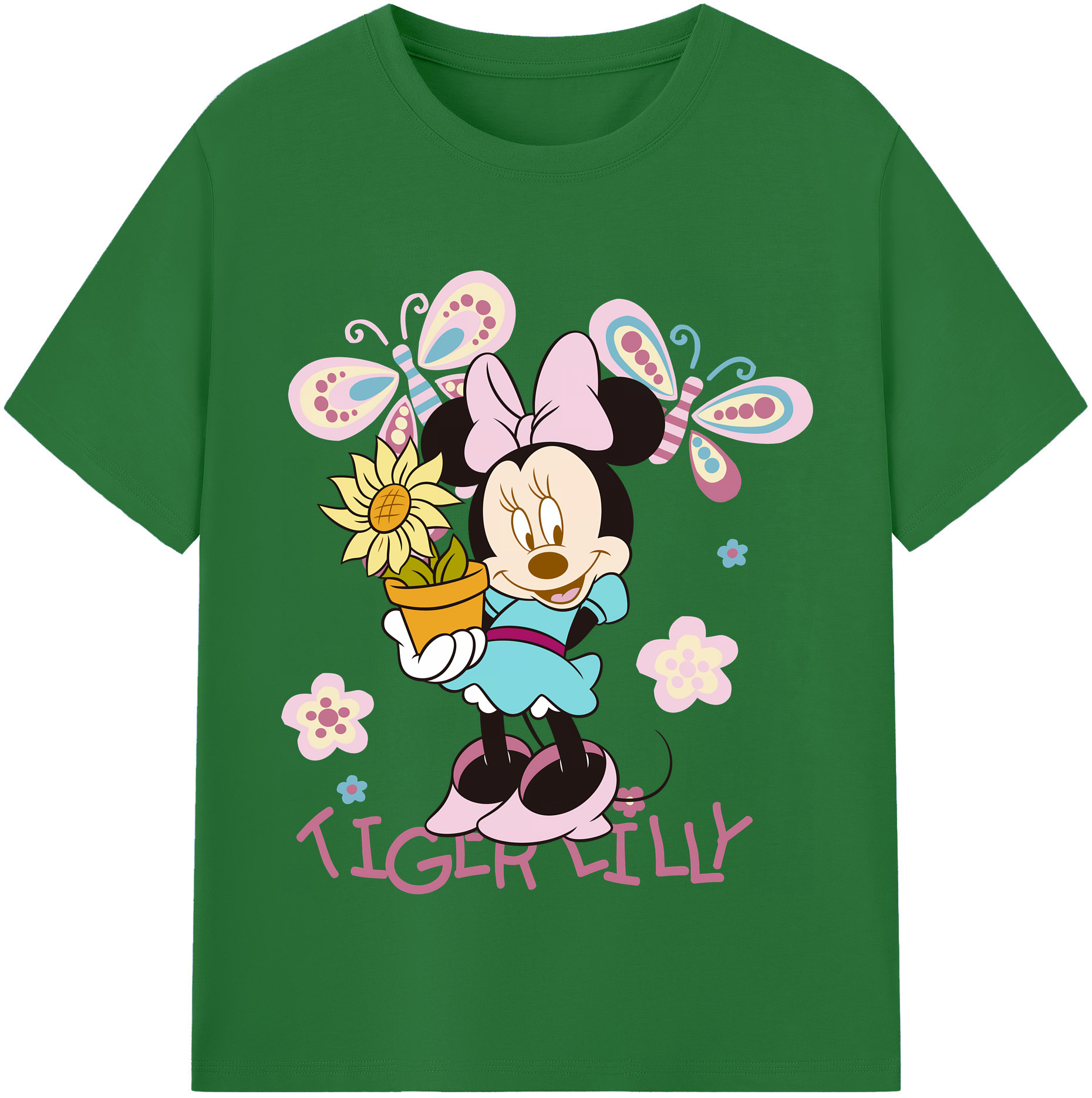 （画像用） ミッキーマウス Mickey Mouse 綿100％半袖Tシャツ（フロントプリント）