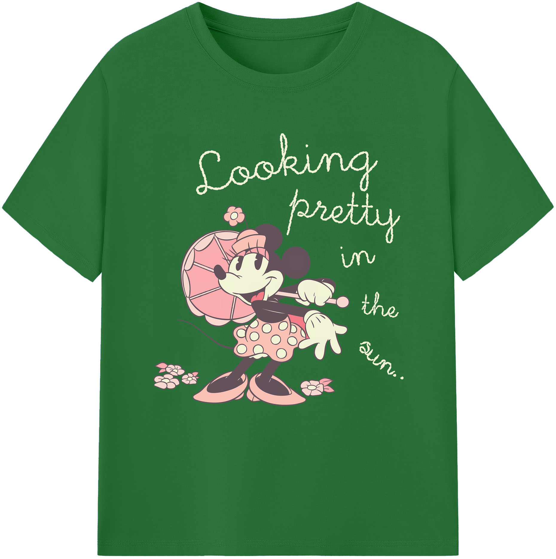 （画像用） ミッキーマウス Mickey Mouse 綿100％半袖Tシャツ（フロントプリント）