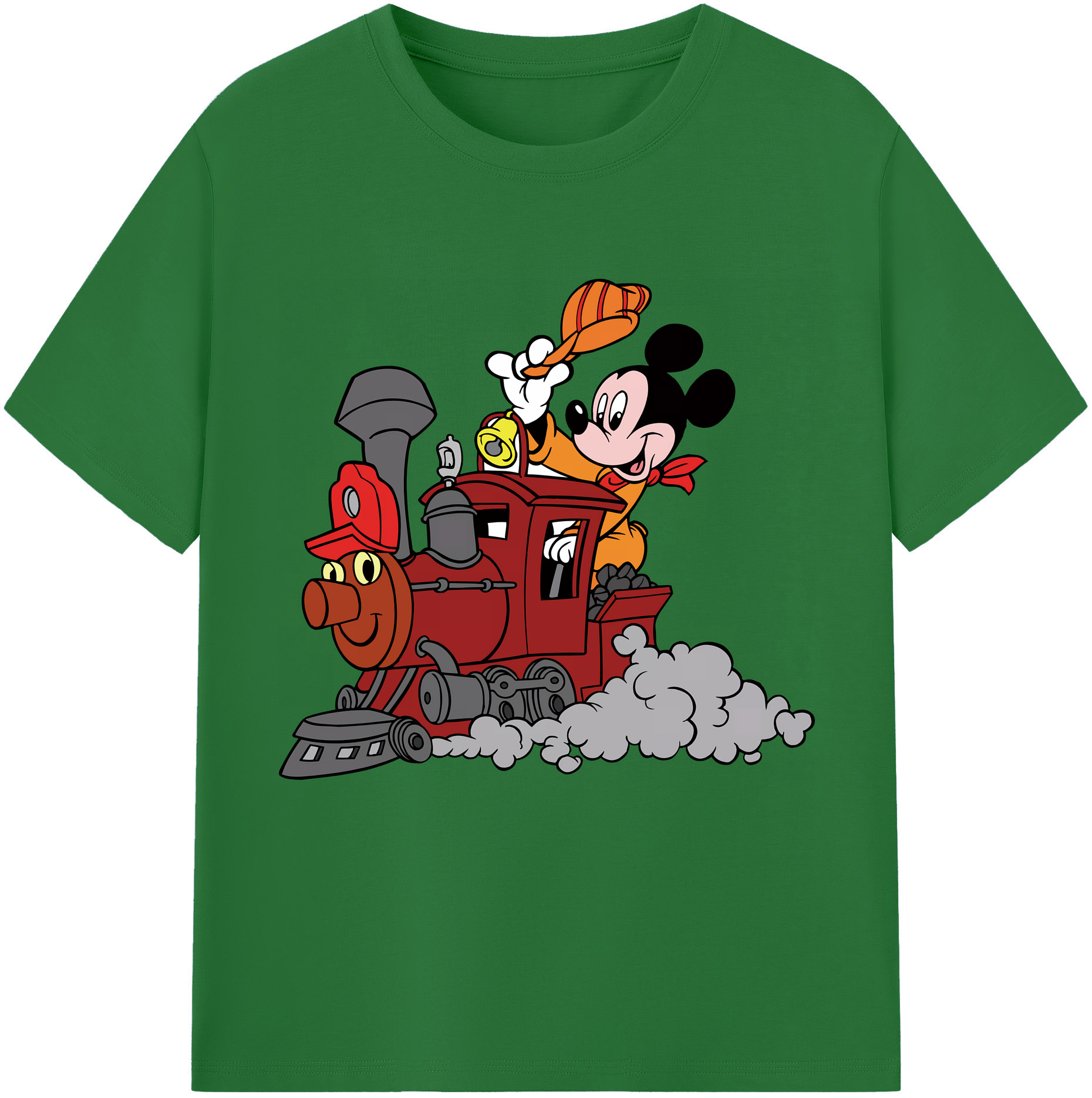 （画像用） ミッキーマウス Mickey Mouse 綿100％半袖Tシャツ（フロントプリント）