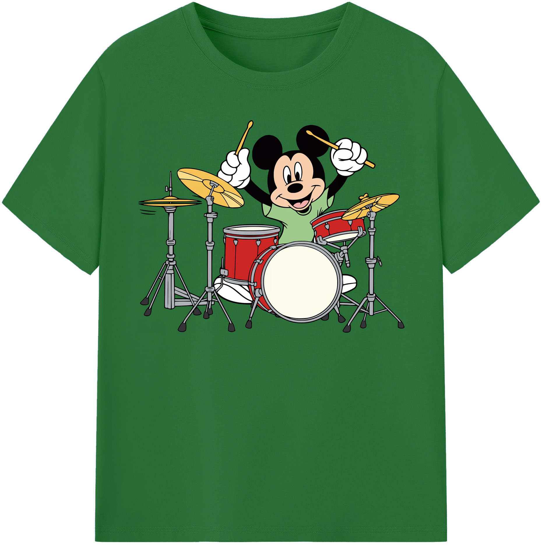 （画像用） ミッキーマウス Mickey Mouse 綿100％半袖Tシャツ（フロントプリント）