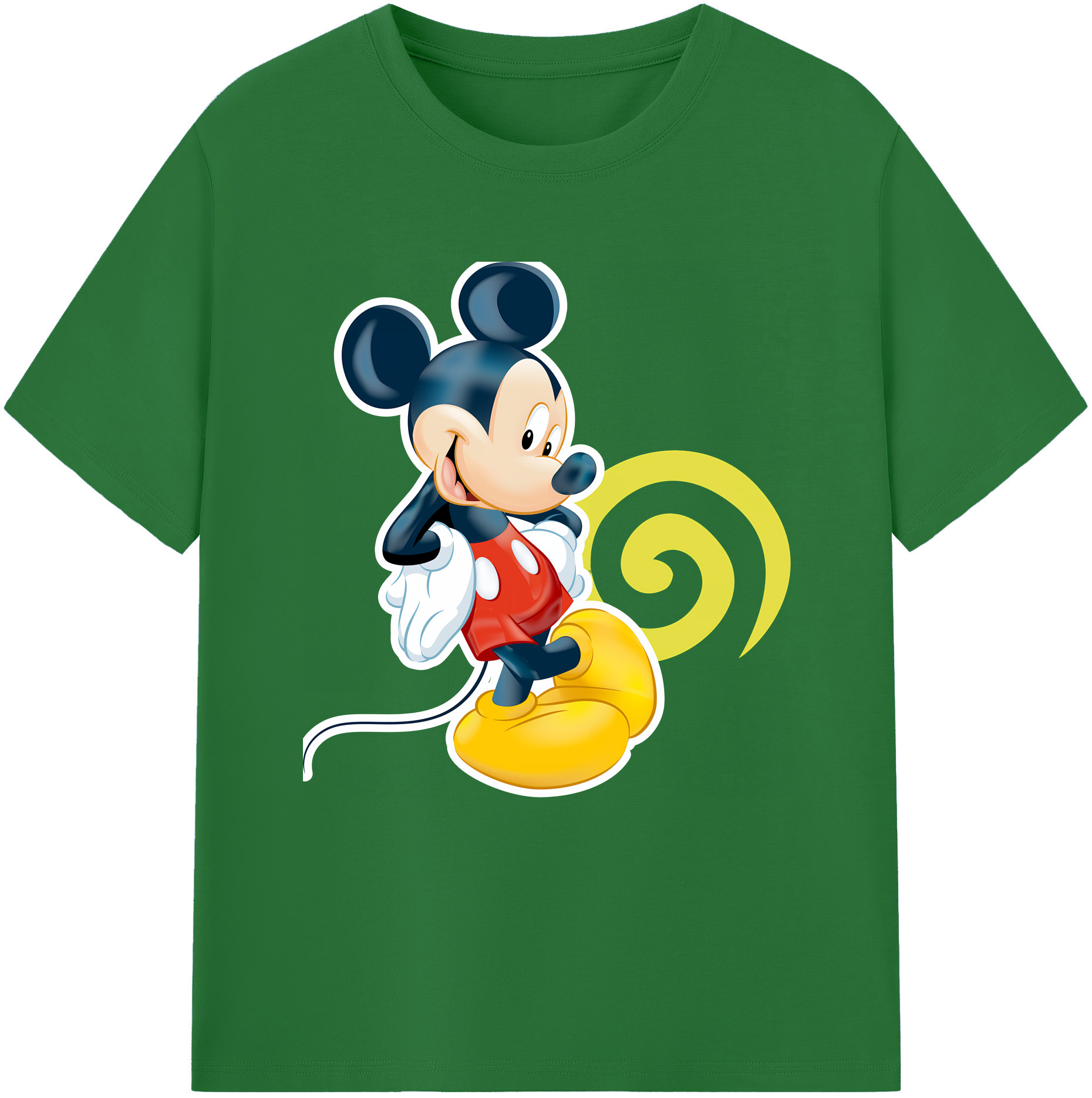 （画像用） ミッキーマウス Mickey Mouse 綿100％半袖Tシャツ（フロントプリント）