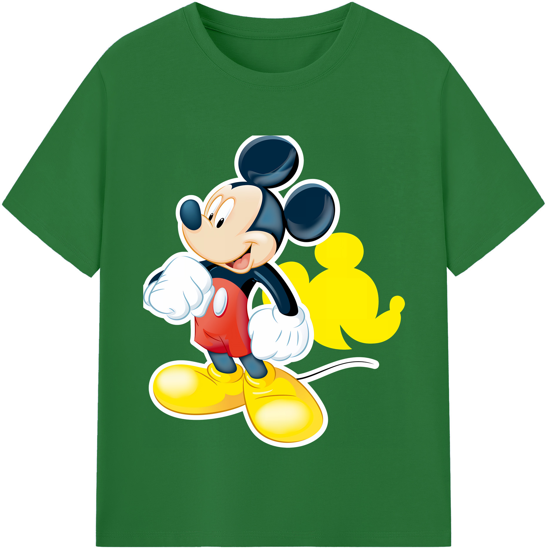 （画像用） ミッキーマウス Mickey Mouse 綿100％半袖Tシャツ（フロントプリント）