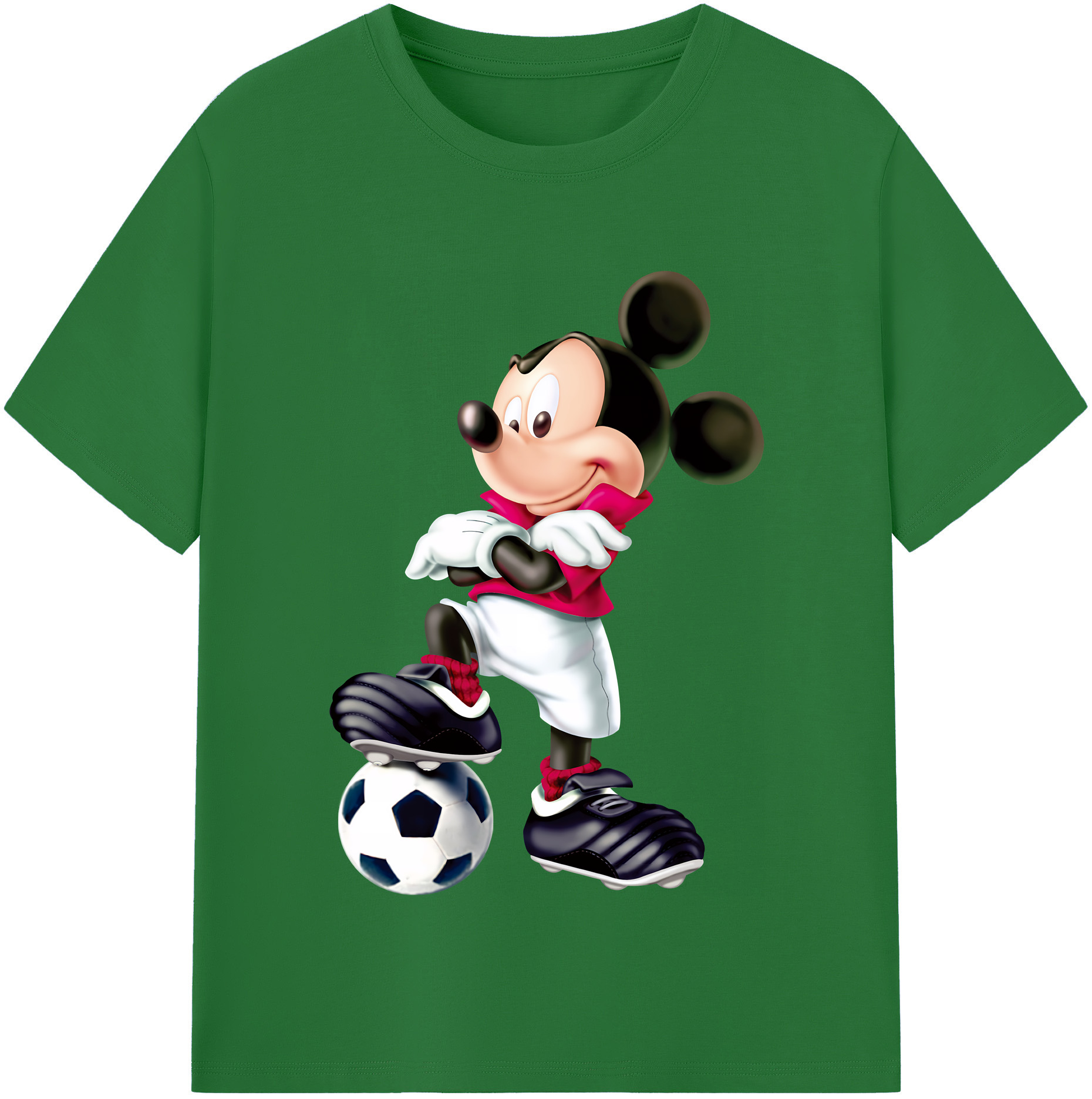 （画像用） ミッキーマウス Mickey Mouse 綿100％半袖Tシャツ（フロントプリント）