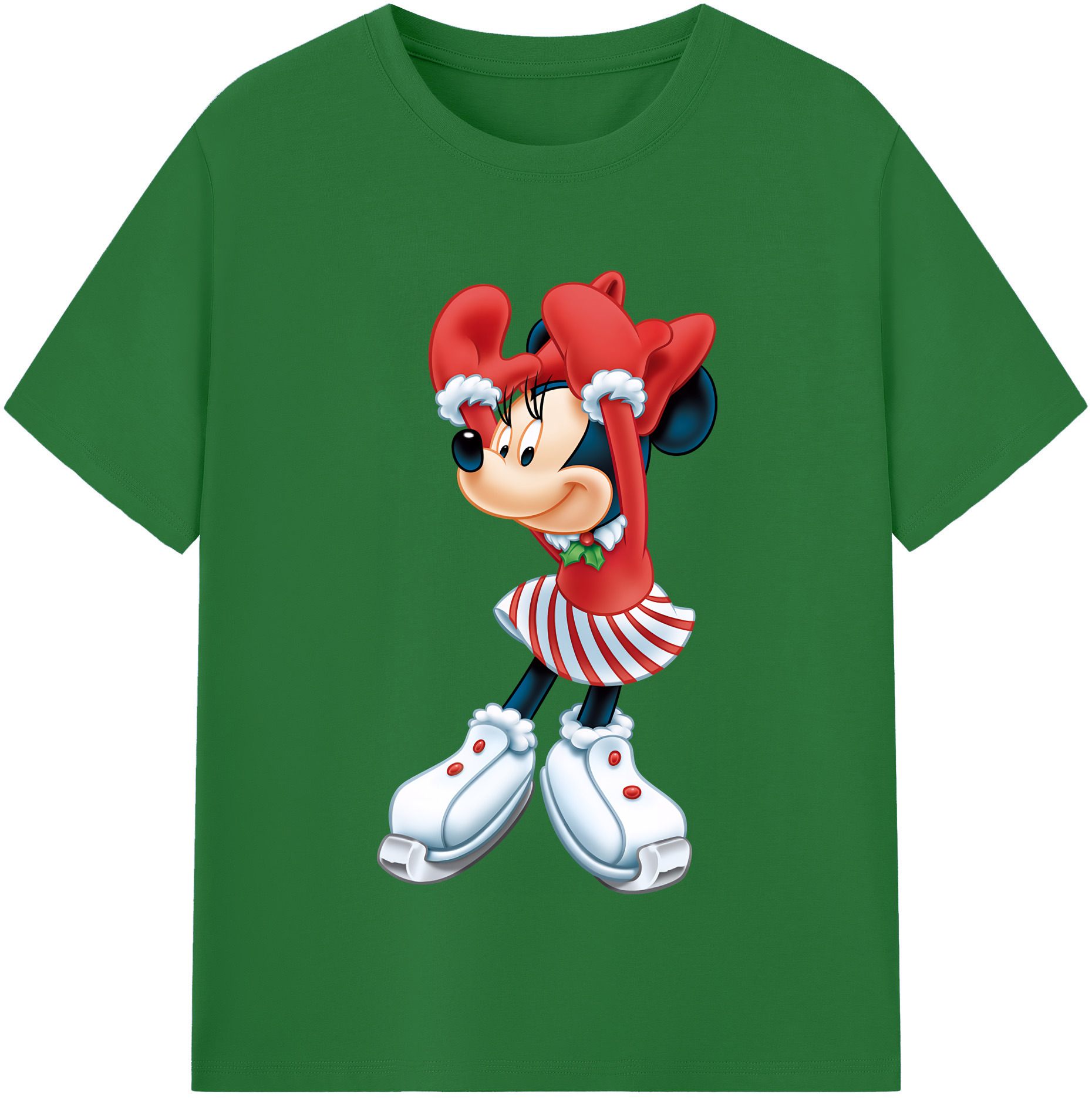 （画像用） ミッキーマウス Mickey Mouse 綿100％半袖Tシャツ（フロントプリント）