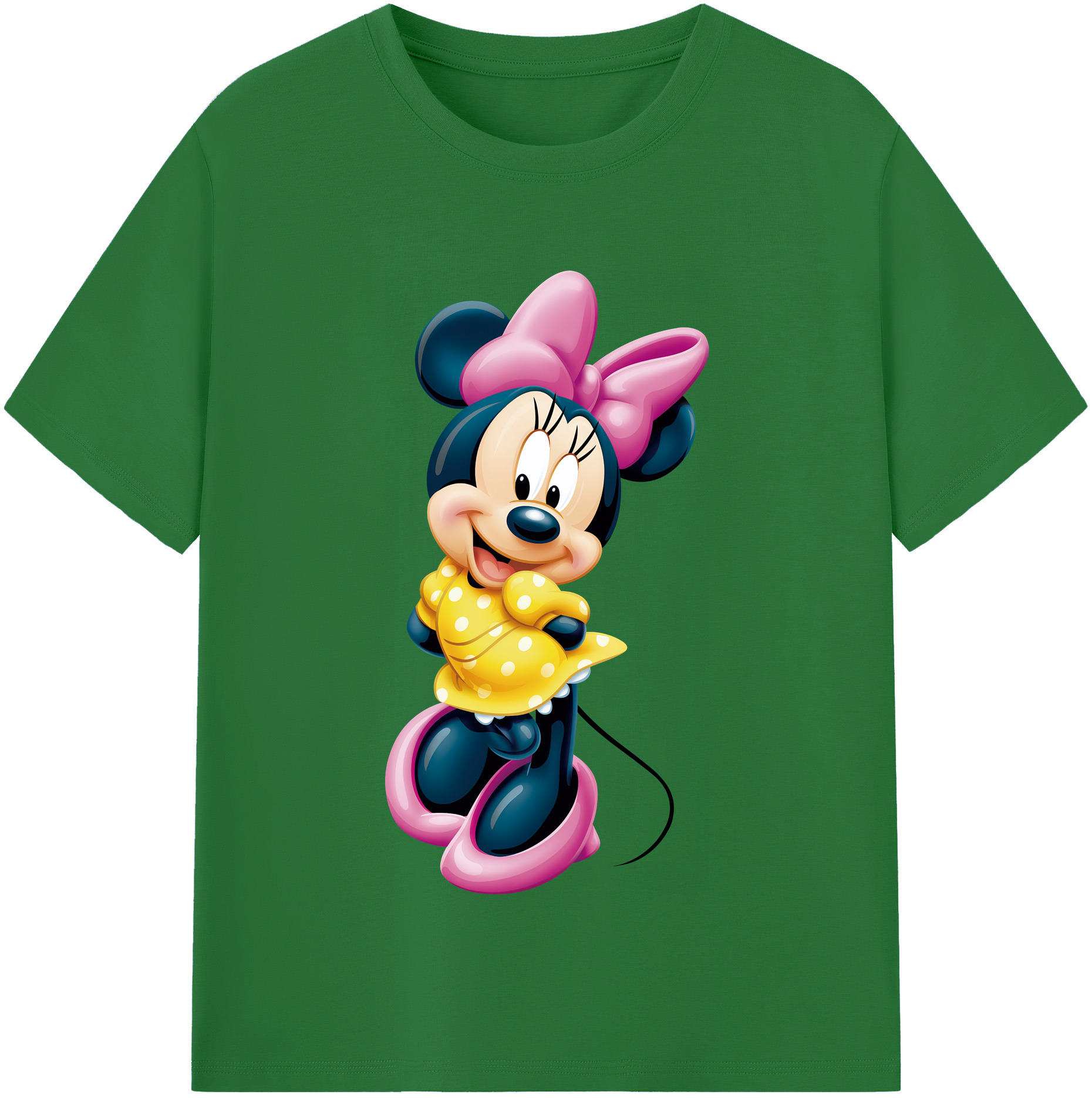 （画像用） ミッキーマウス Mickey Mouse 綿100％半袖Tシャツ（フロントプリント）