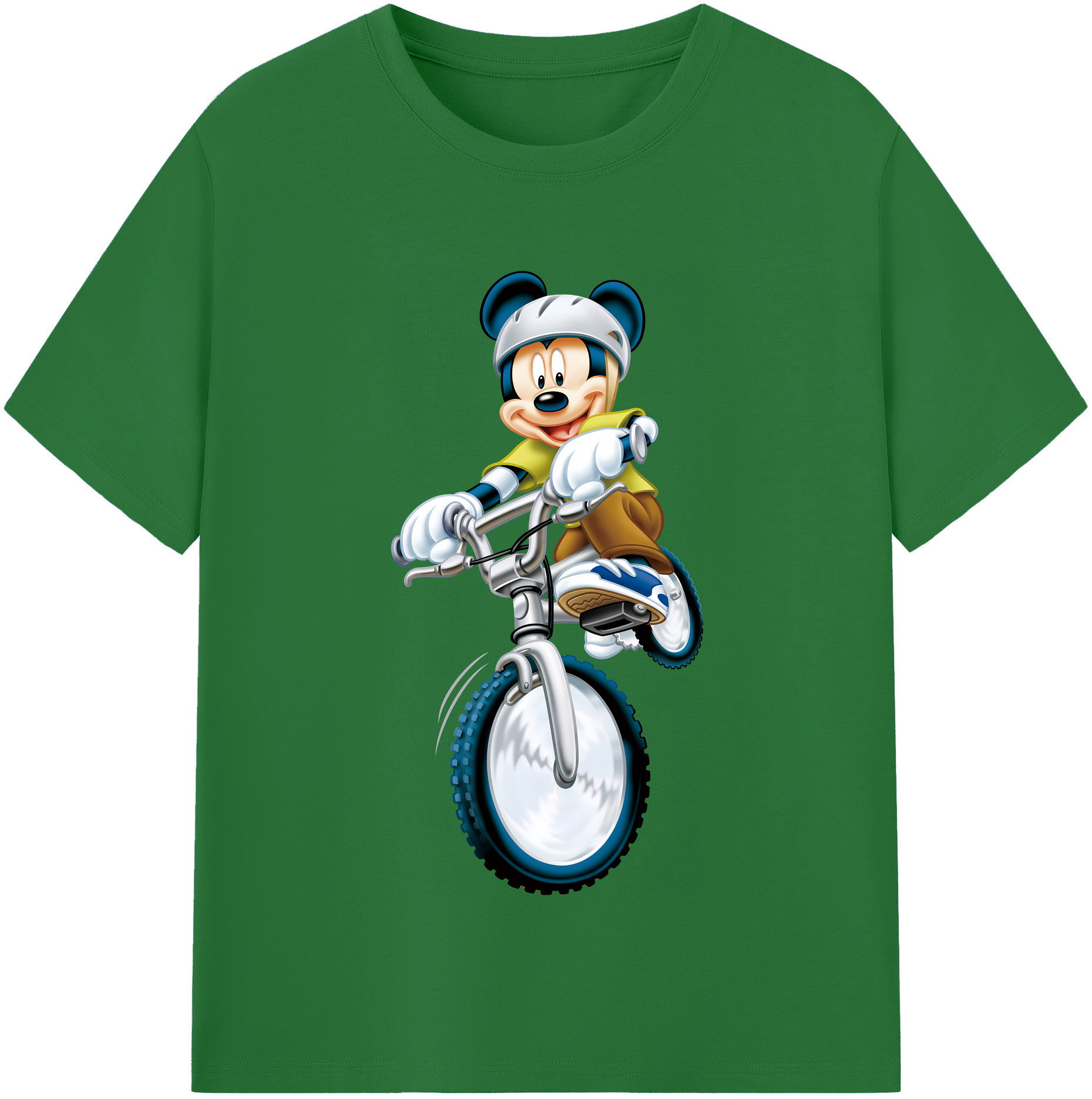 （画像用） ミッキーマウス Mickey Mouse 綿100％半袖Tシャツ（フロントプリント）