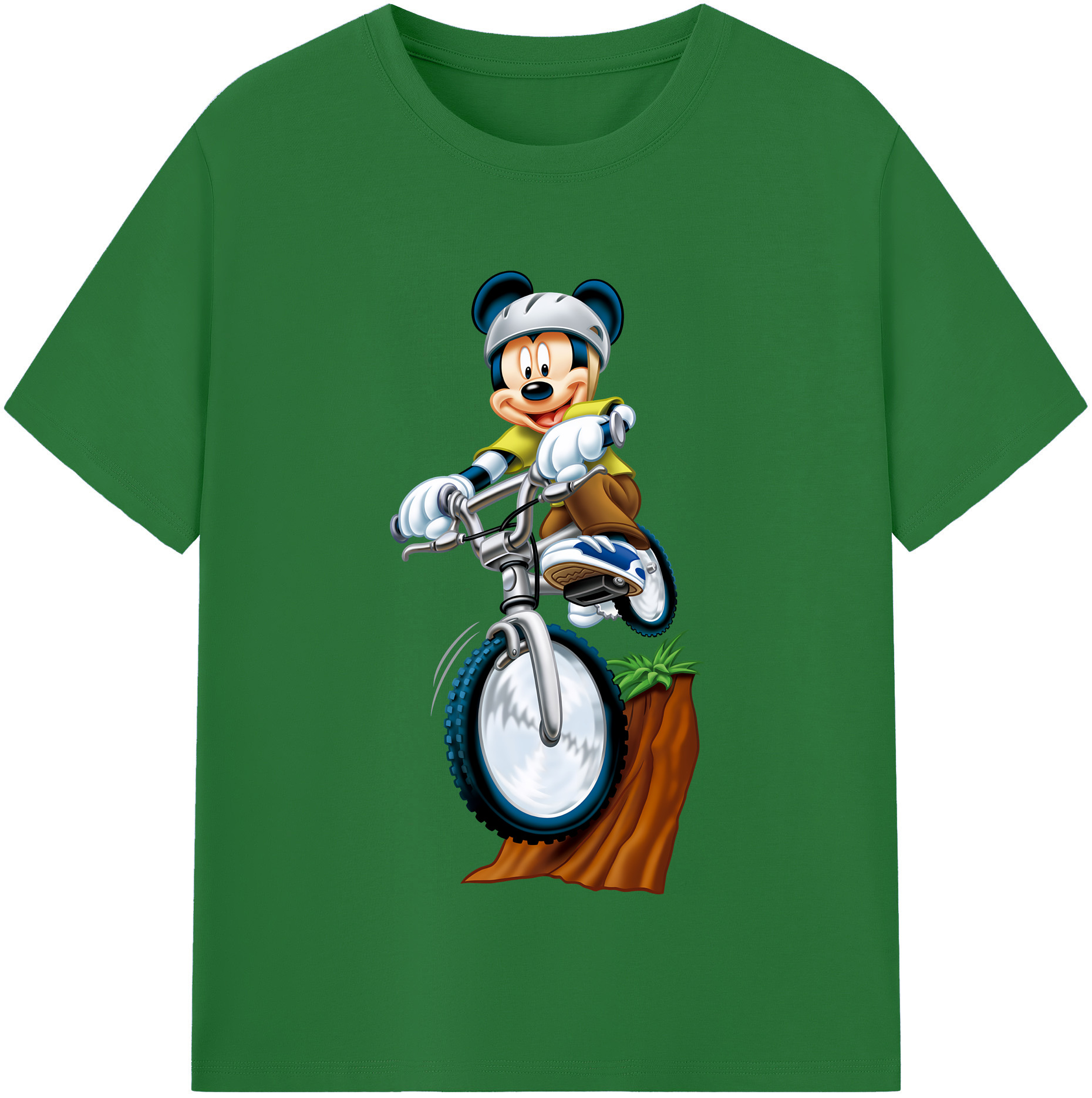 （画像用） ミッキーマウス Mickey Mouse 綿100％半袖Tシャツ（フロントプリント）