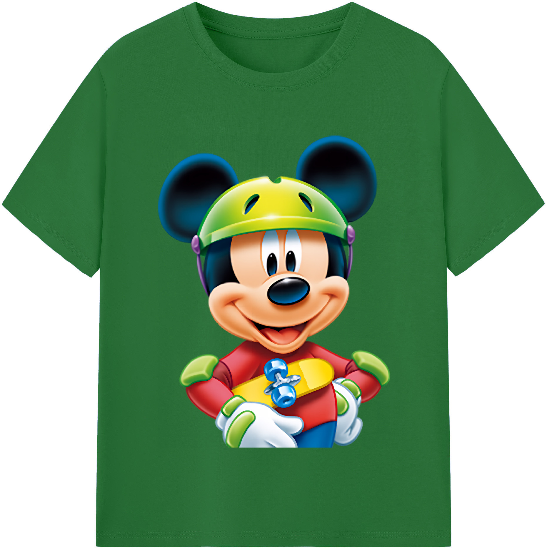 （画像用） ミッキーマウス Mickey Mouse 綿100％半袖Tシャツ（フロントプリント）