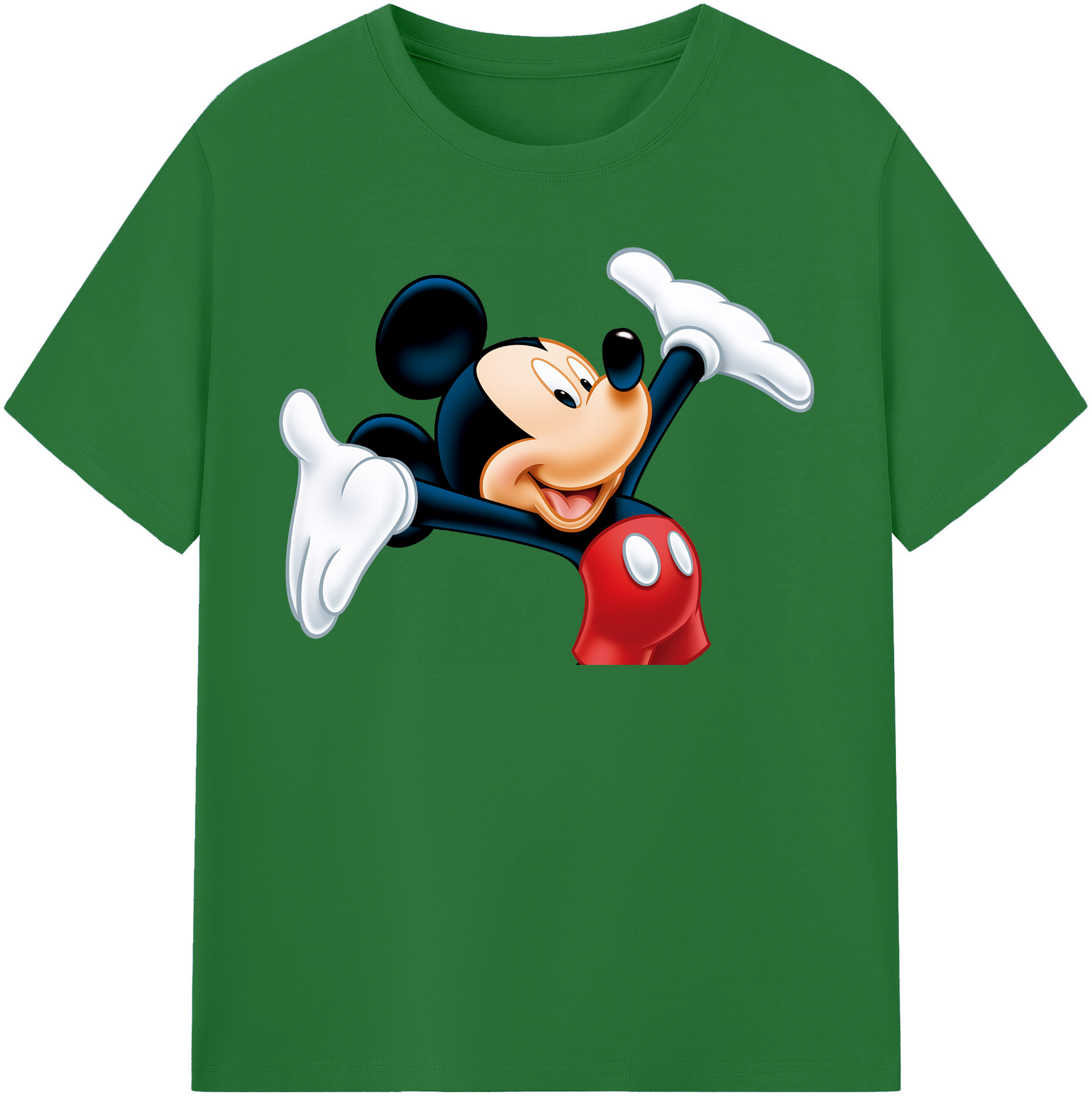 （画像用） ミッキーマウス Mickey Mouse 綿100％半袖Tシャツ（フロントプリント）