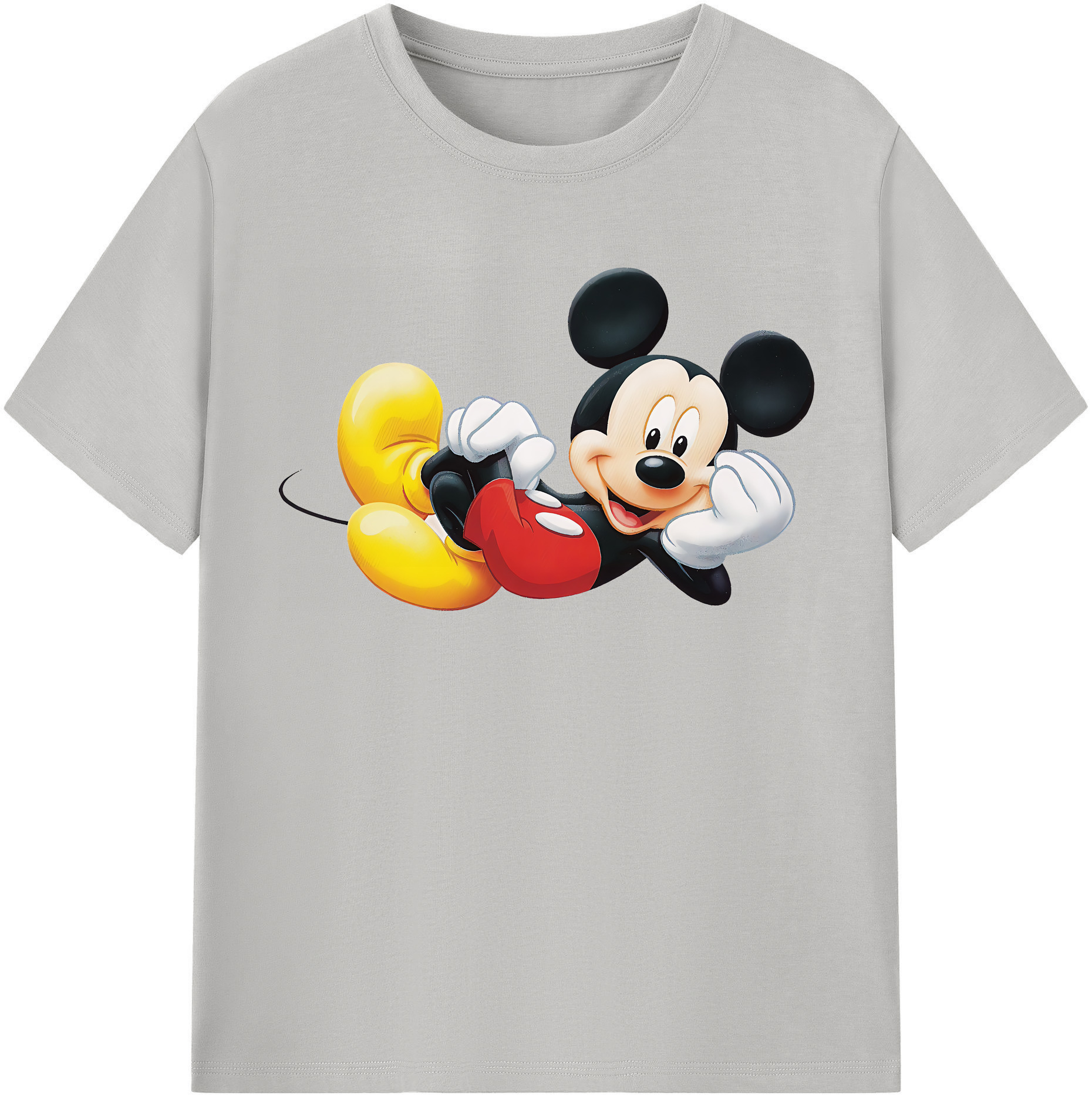 （画像用） ミッキーマウス Mickey Mouse 綿100％半袖Tシャツ（フロントプリント）