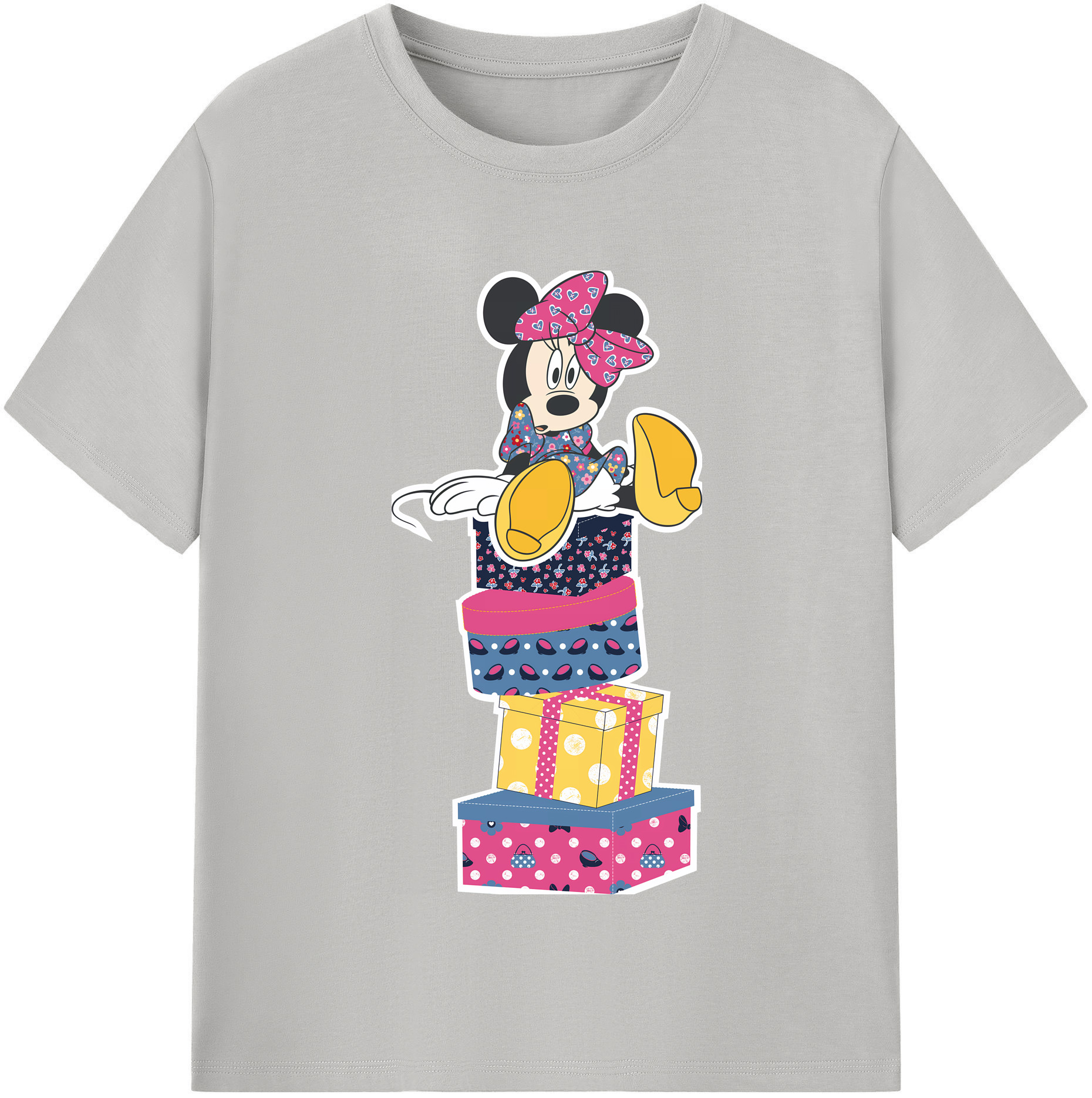 （画像用） ミッキーマウス Mickey Mouse 綿100％半袖Tシャツ（フロントプリント）