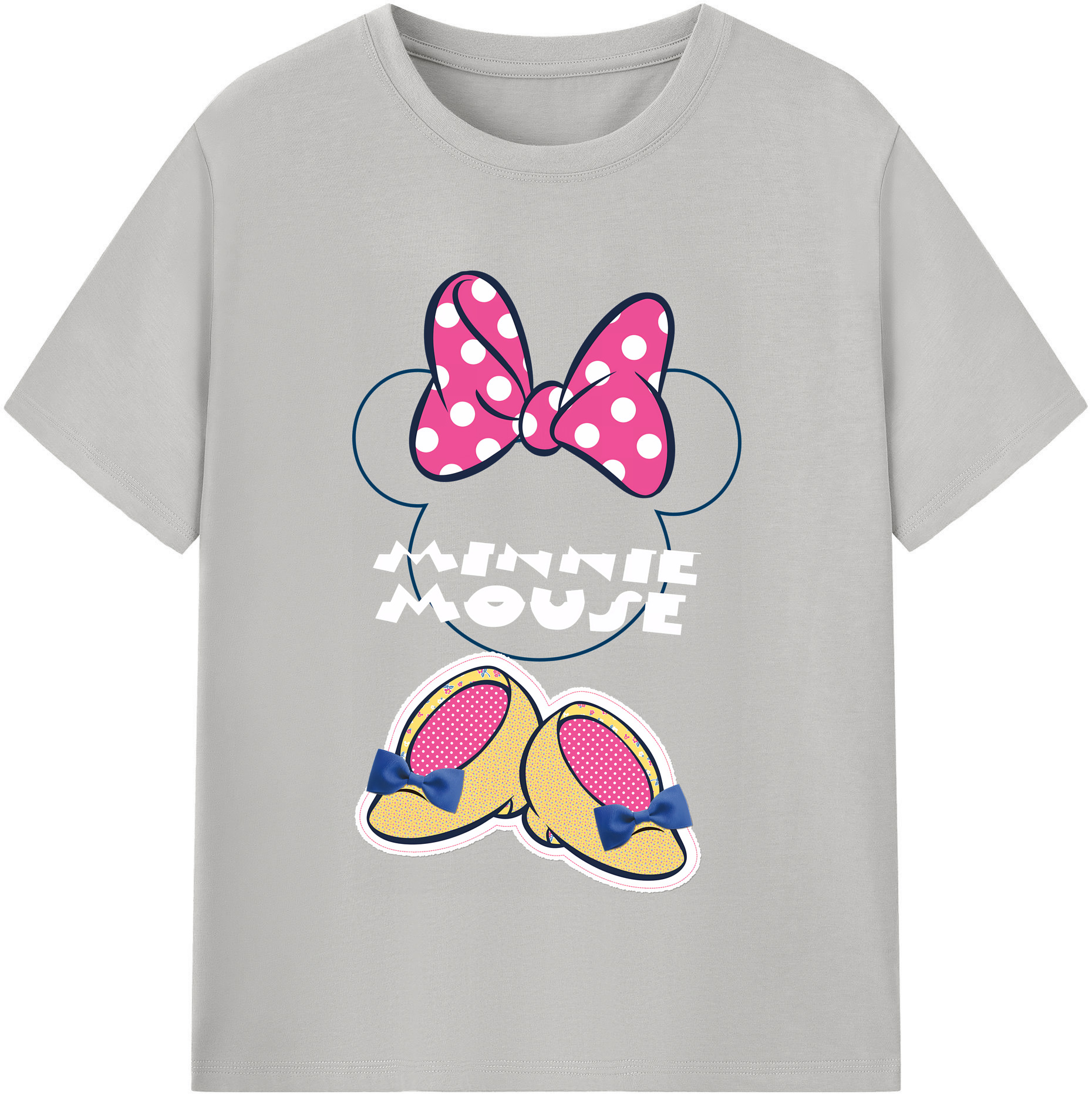 （画像用） ミッキーマウス Mickey Mouse 綿100％半袖Tシャツ（フロントプリント）