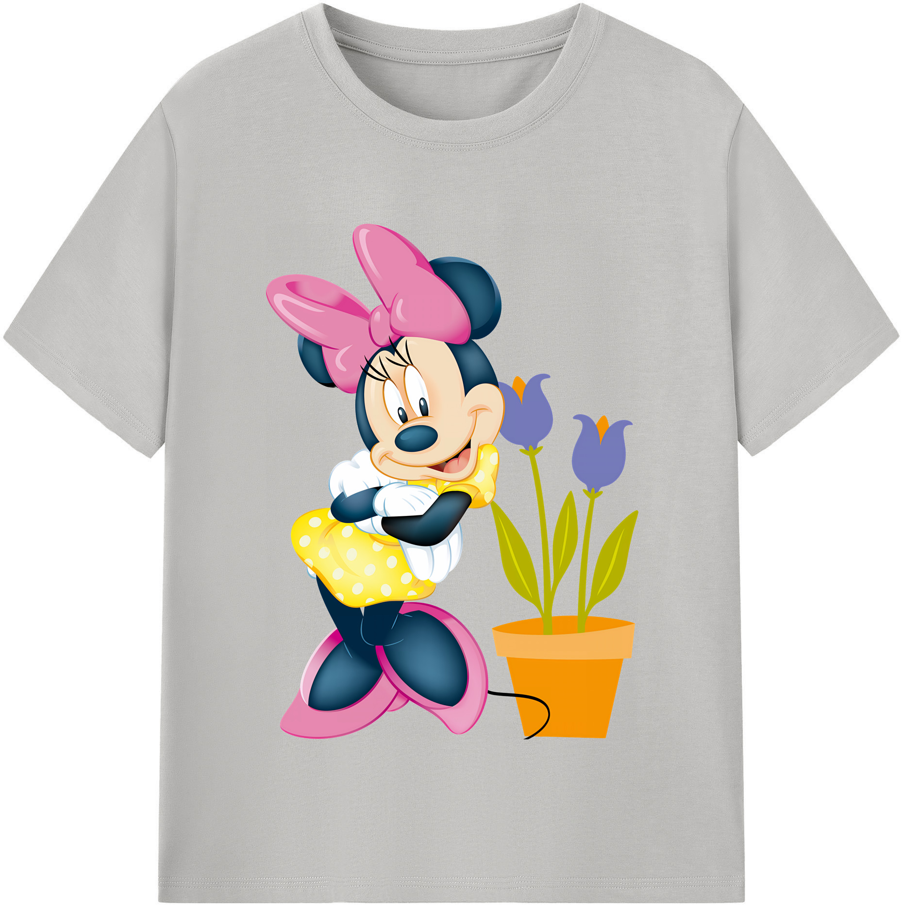 （画像用） ミッキーマウス Mickey Mouse 綿100％半袖Tシャツ（フロントプリント）