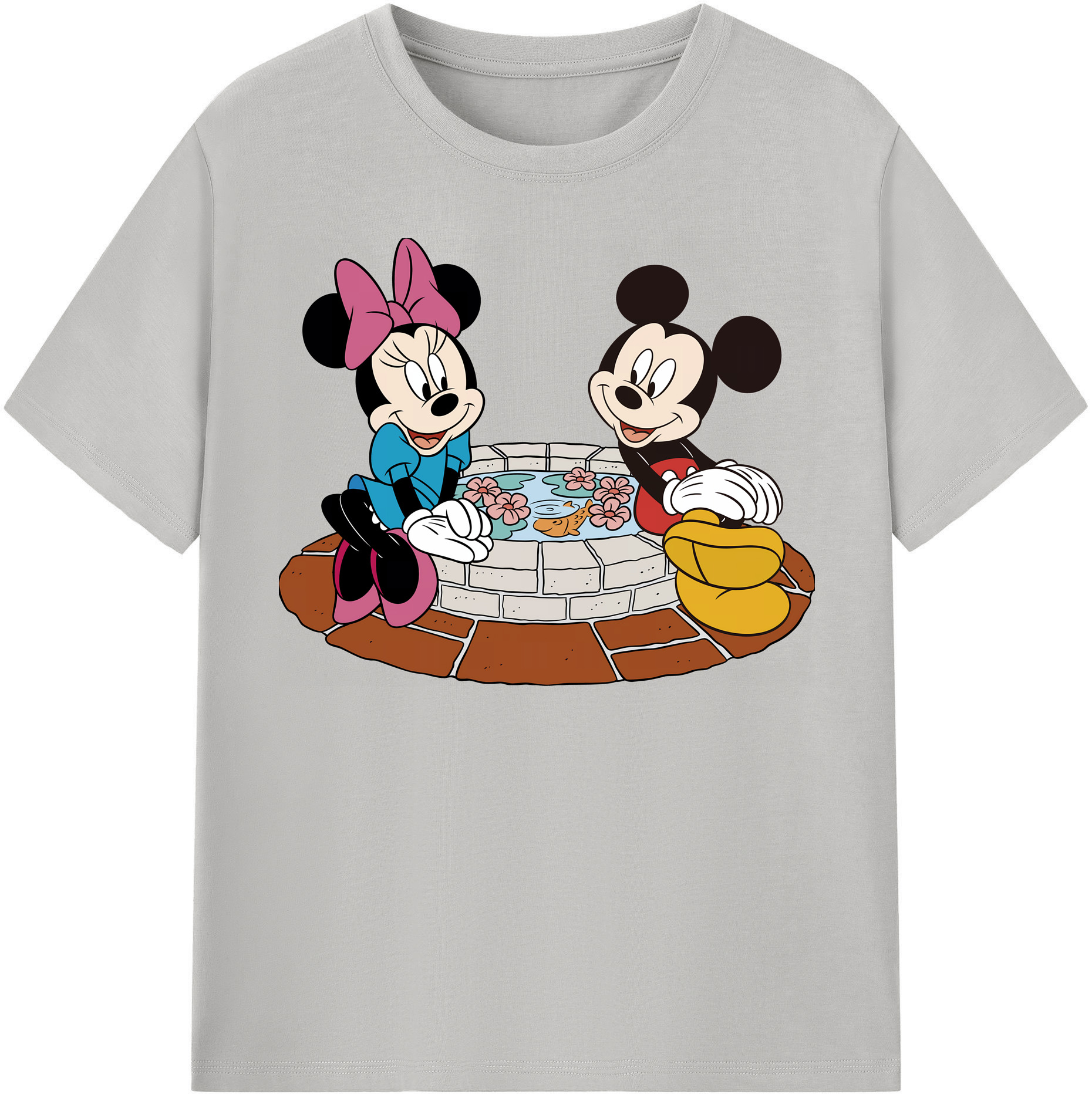 （画像用） ミッキーマウス Mickey Mouse 綿100％半袖Tシャツ（フロントプリント）