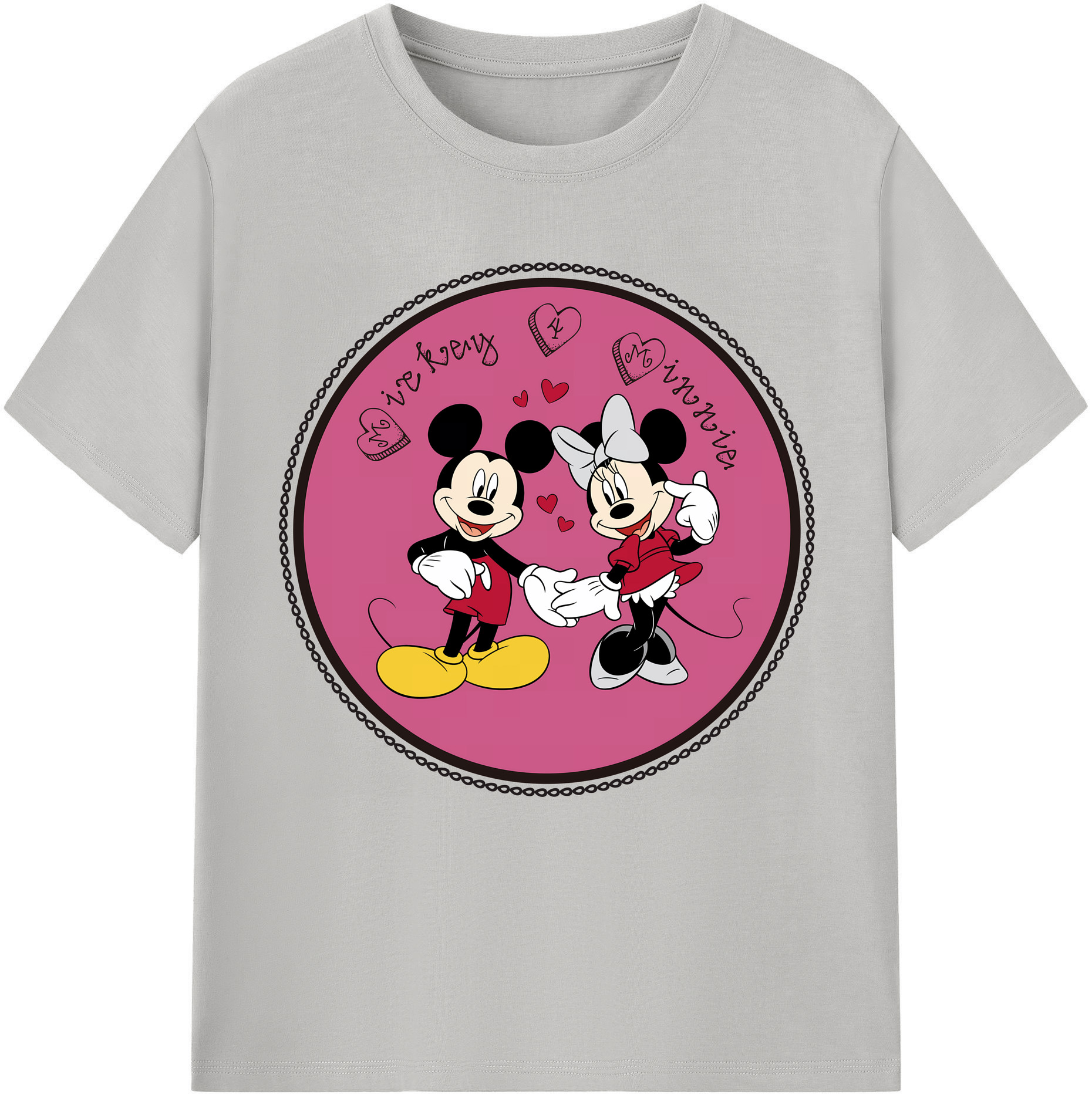 （画像用） ミッキーマウス Mickey Mouse 綿100％半袖Tシャツ（フロントプリント）