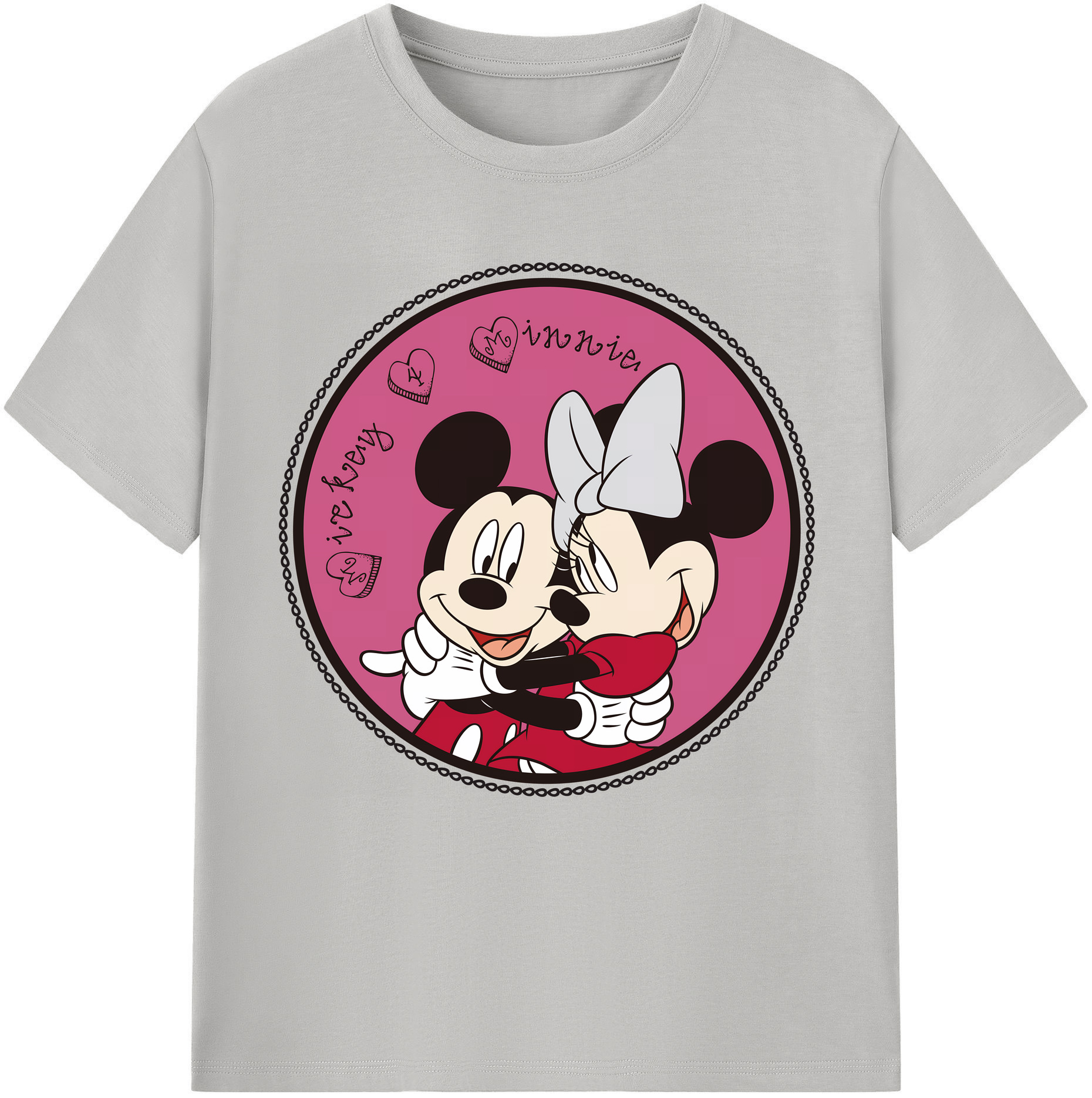（画像用） ミッキーマウス Mickey Mouse 綿100％半袖Tシャツ（フロントプリント）