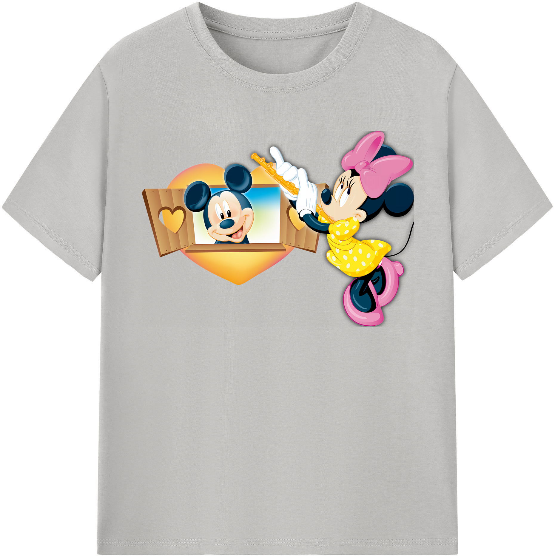 （画像用） ミッキーマウス Mickey Mouse 綿100％半袖Tシャツ（フロントプリント）