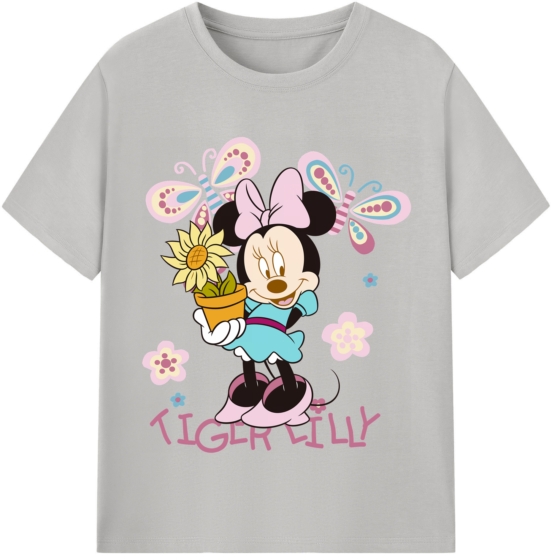 （画像用） ミッキーマウス Mickey Mouse 綿100％半袖Tシャツ（フロントプリント）