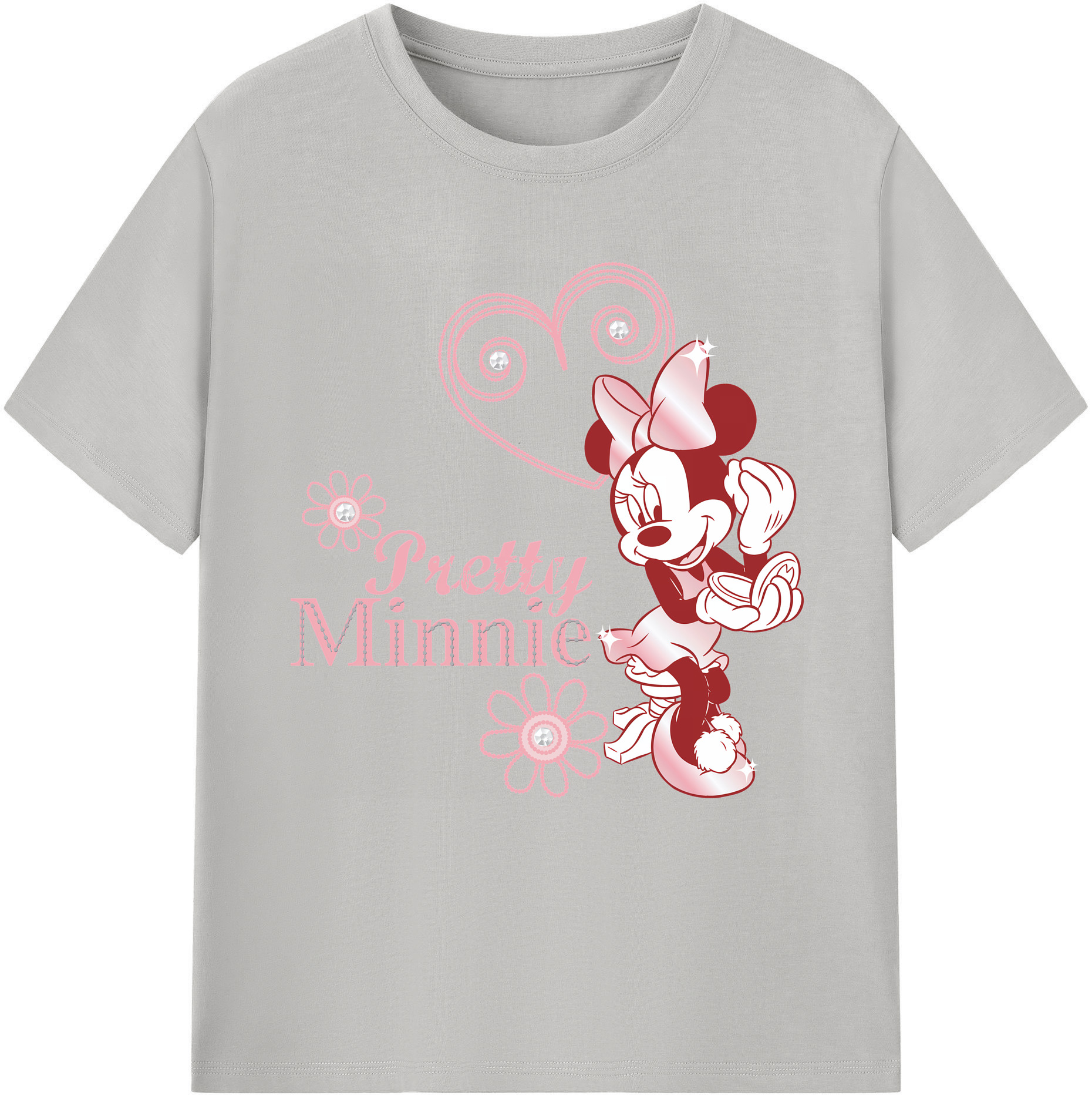 （画像用） ミッキーマウス Mickey Mouse 綿100％半袖Tシャツ（フロントプリント）