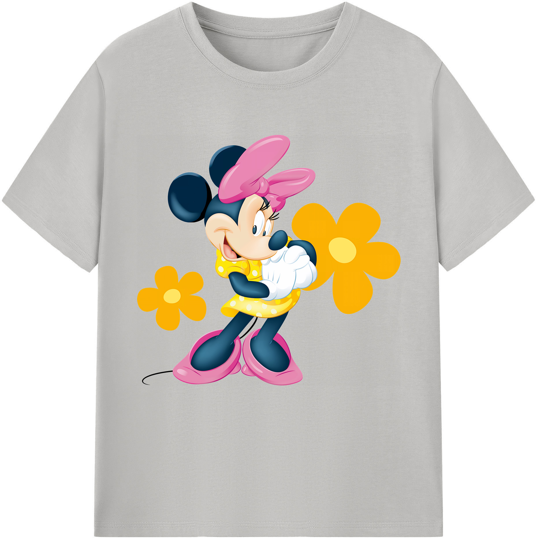 （画像用） ミッキーマウス Mickey Mouse 綿100％半袖Tシャツ（フロントプリント）