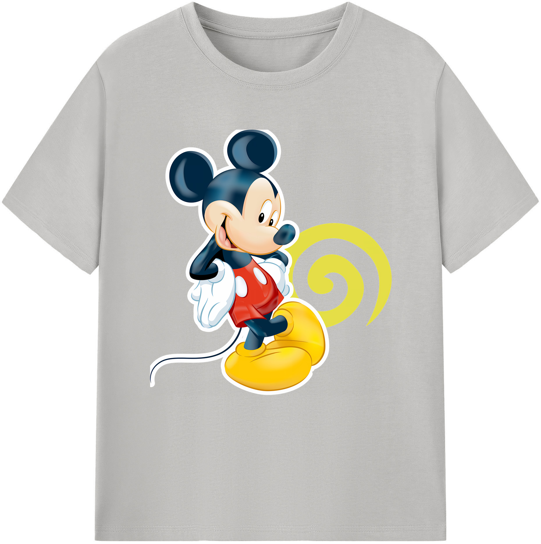 （画像用） ミッキーマウス Mickey Mouse 綿100％半袖Tシャツ（フロントプリント）