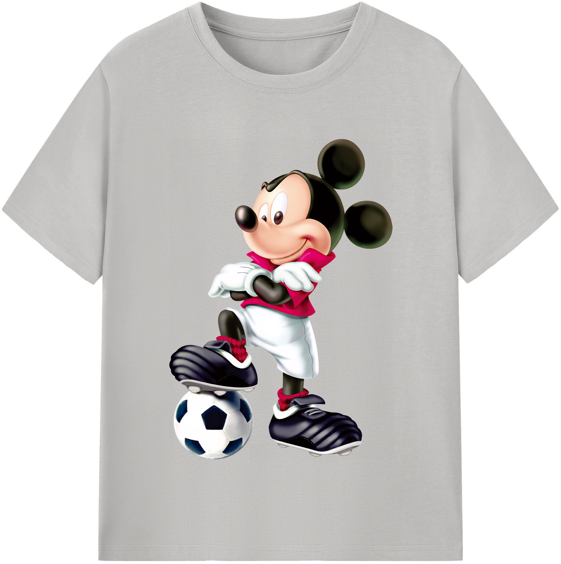 （画像用） ミッキーマウス Mickey Mouse 綿100％半袖Tシャツ（フロントプリント）