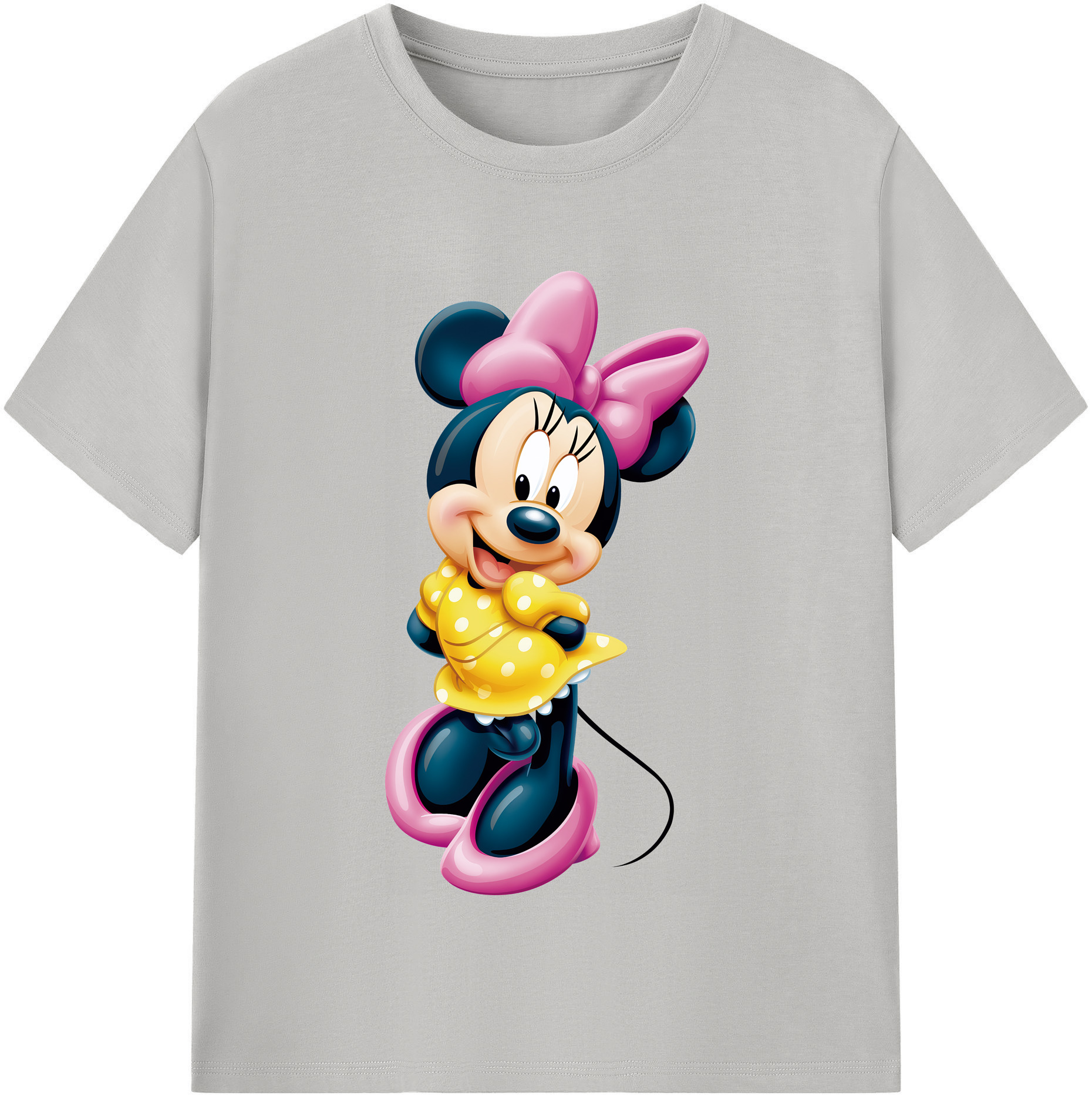 （画像用） ミッキーマウス Mickey Mouse 綿100％半袖Tシャツ（フロントプリント）
