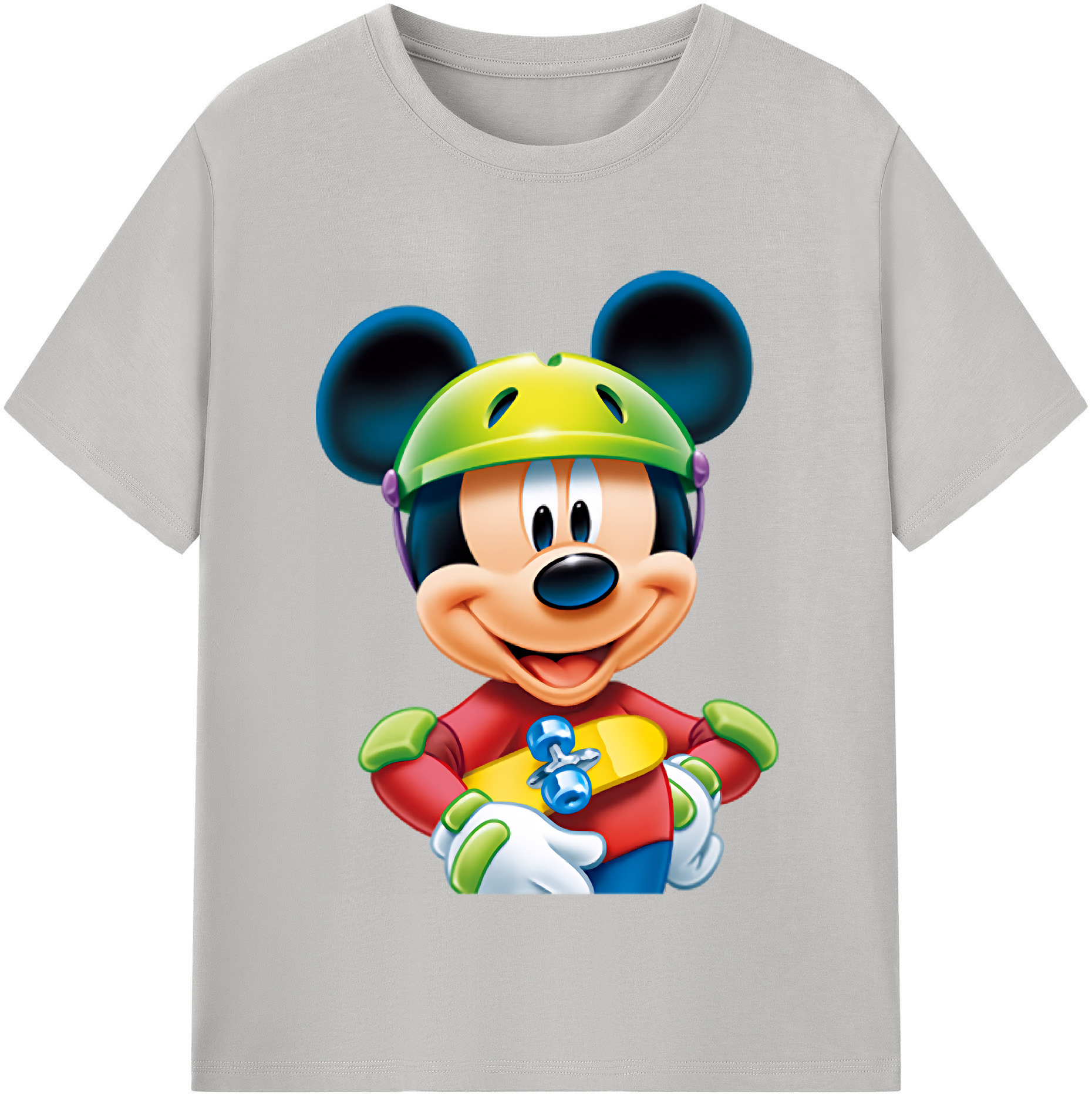 （画像用） ミッキーマウス Mickey Mouse 綿100％半袖Tシャツ（フロントプリント）