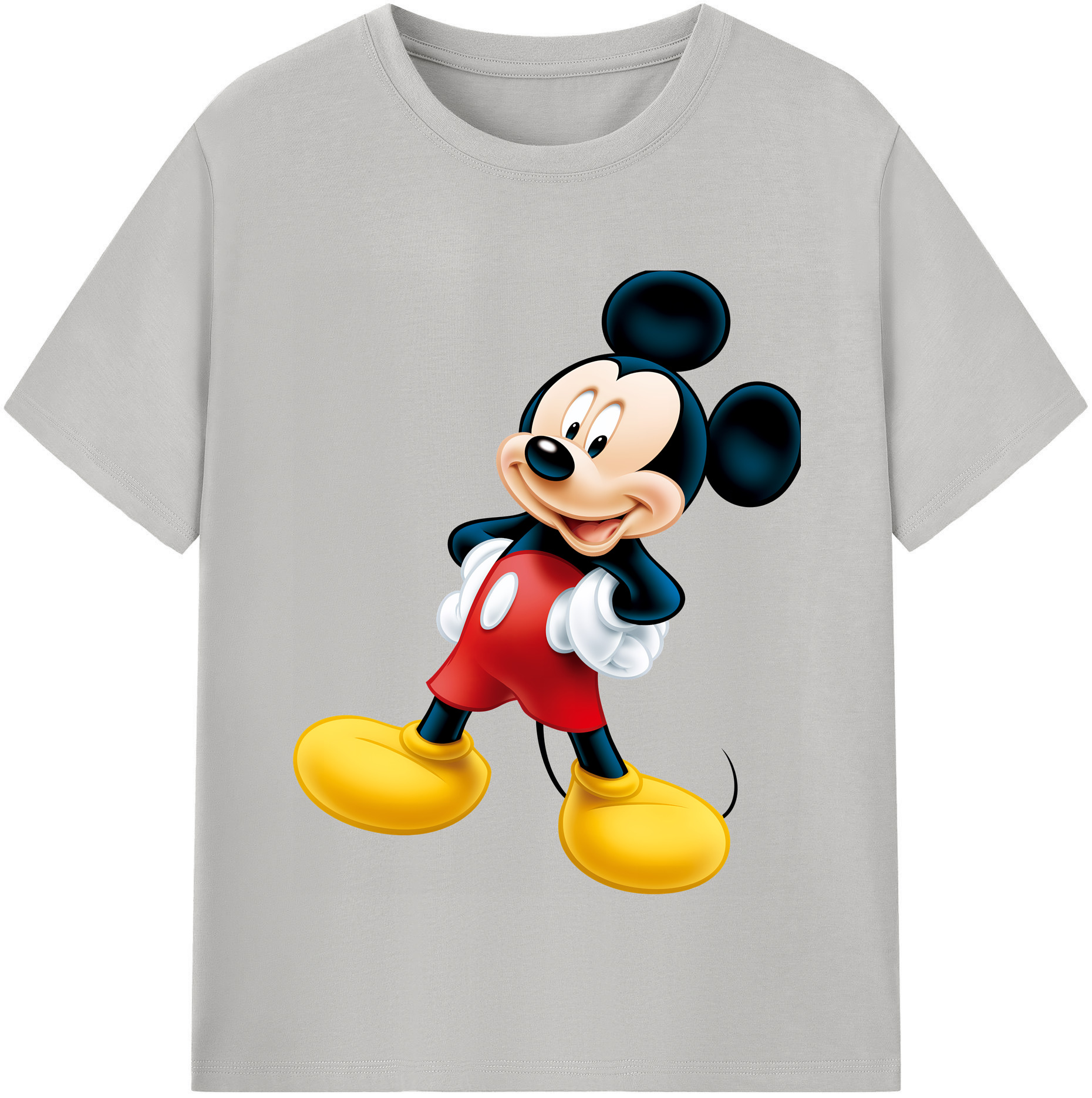 （画像用） ミッキーマウス Mickey Mouse 綿100％半袖Tシャツ（フロントプリント）