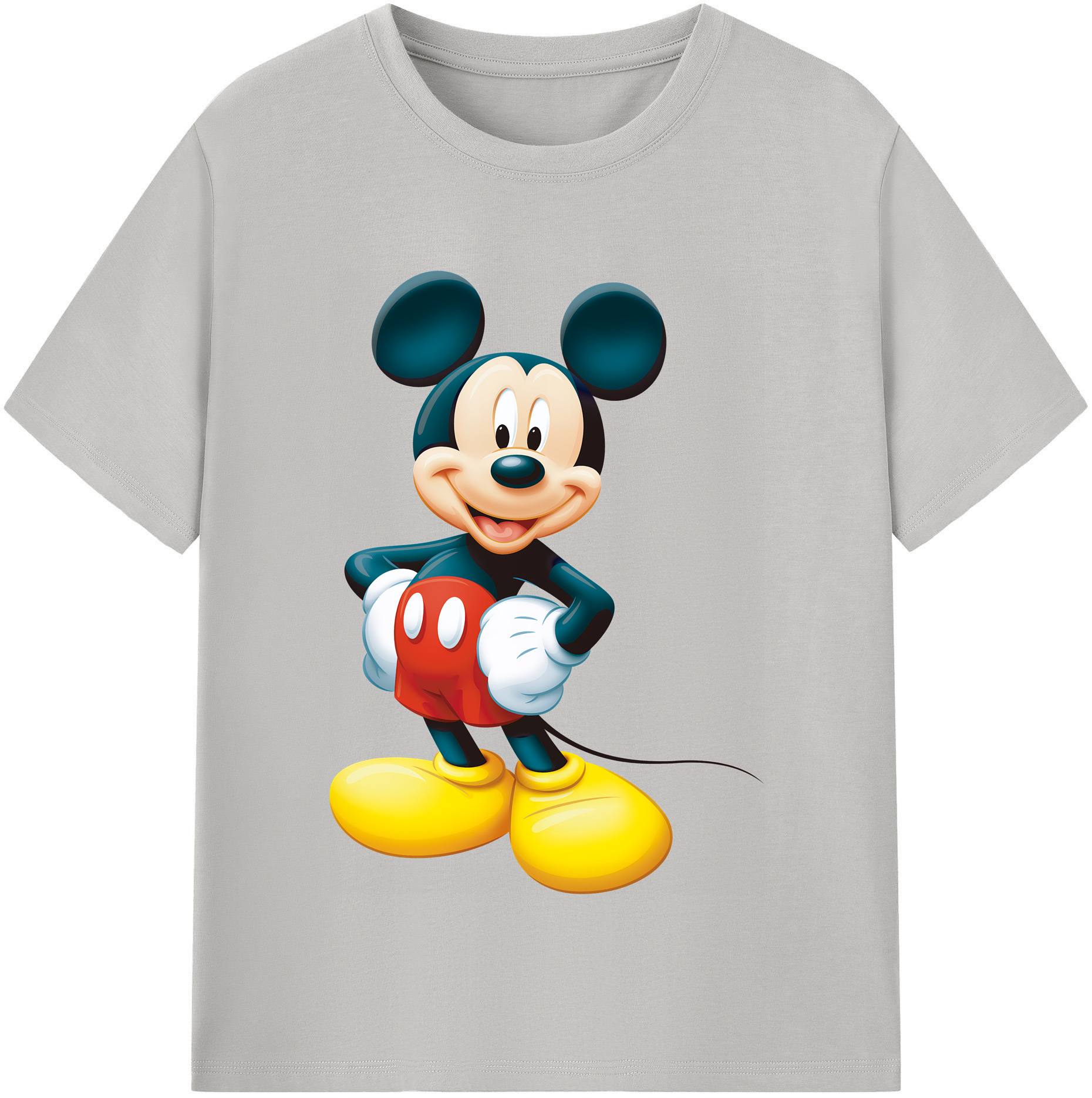 （画像用） ミッキーマウス Mickey Mouse 綿100％半袖Tシャツ（フロントプリント）