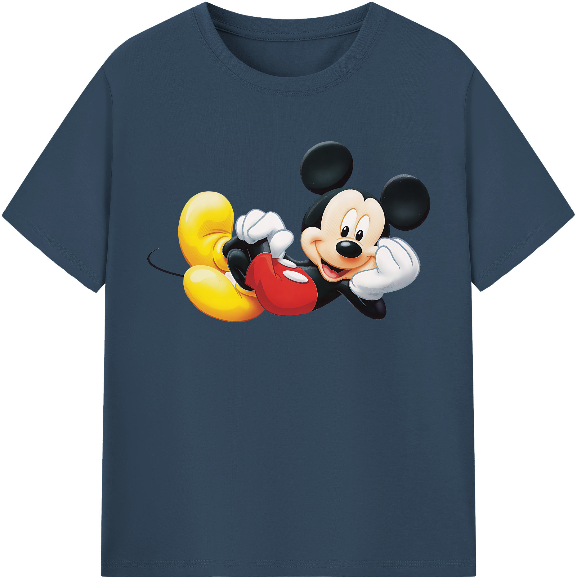 （画像用） ミッキーマウス Mickey Mouse 綿100％半袖Tシャツ（フロントプリント）