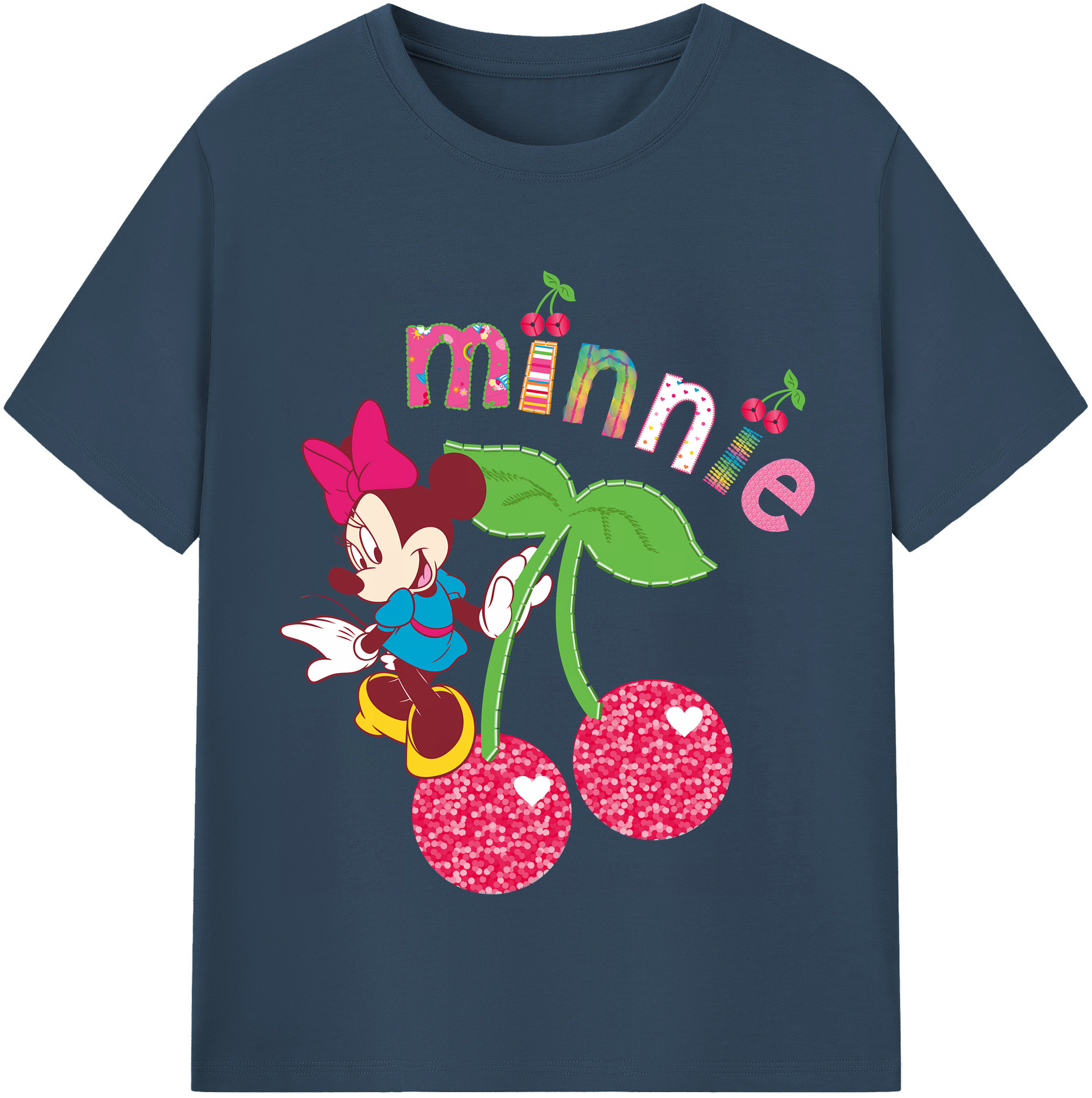 （画像用） ミッキーマウス Mickey Mouse 綿100％半袖Tシャツ（フロントプリント）