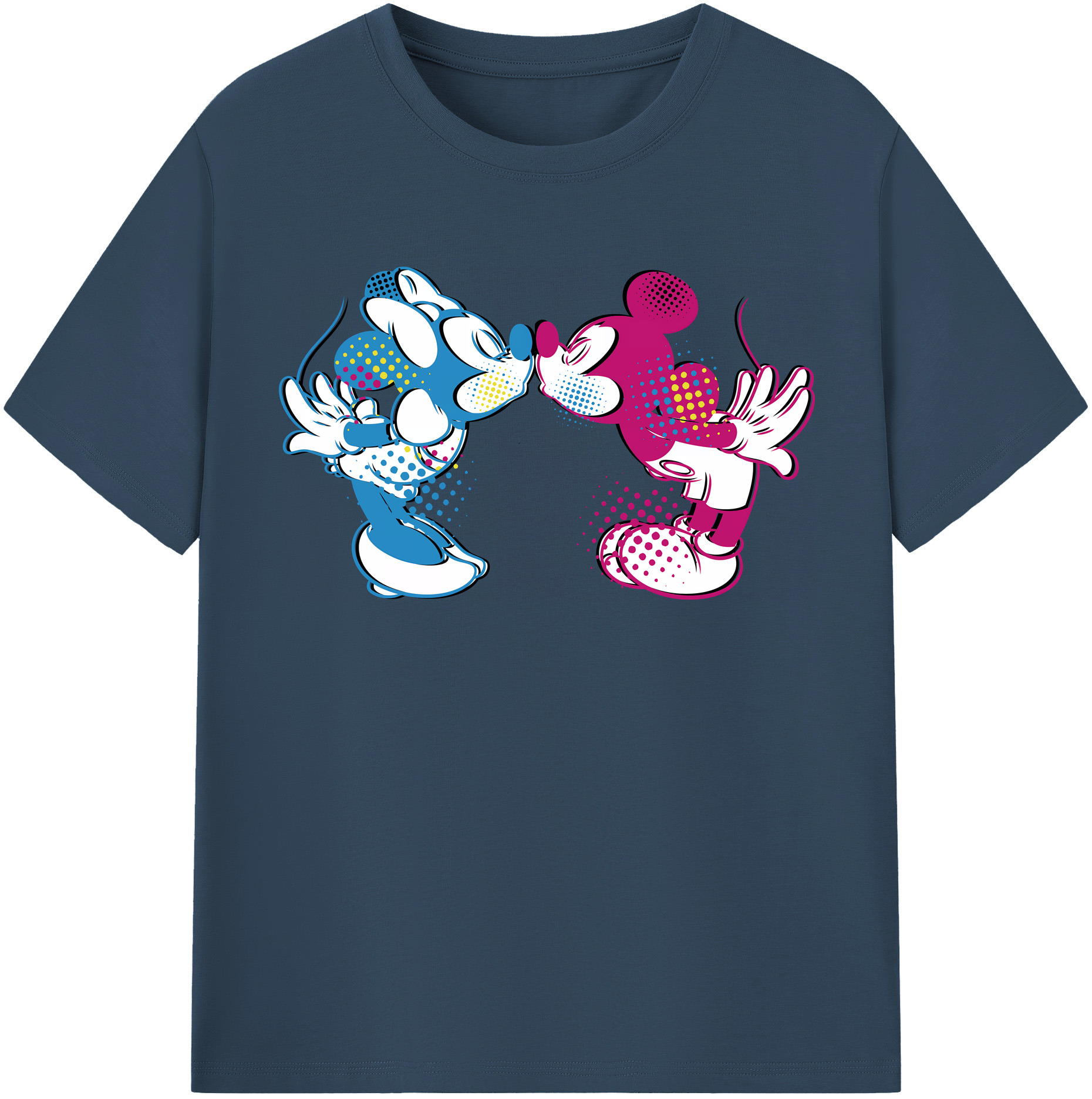 （画像用） ミッキーマウス Mickey Mouse 綿100％半袖Tシャツ（フロントプリント）