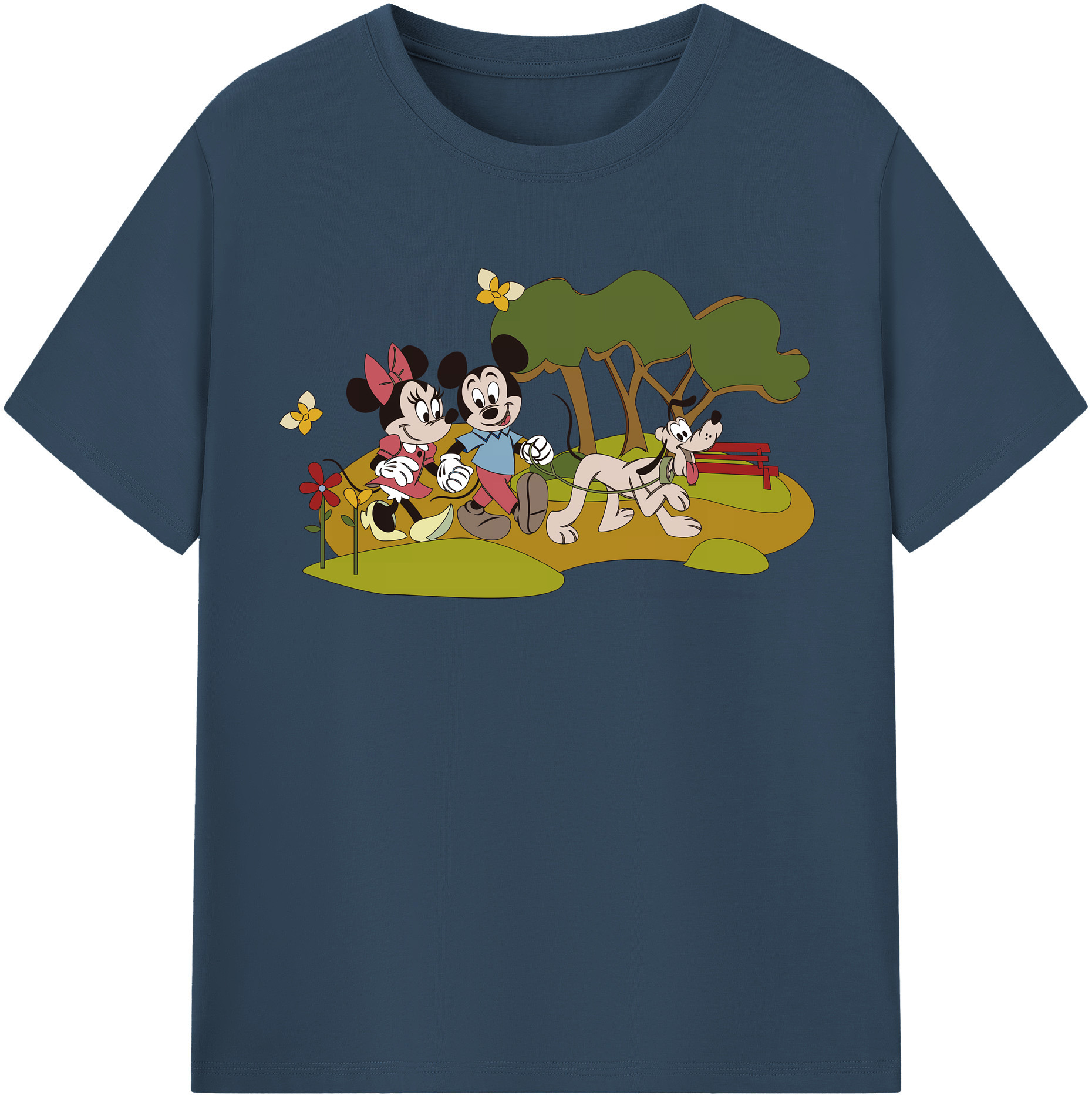 （画像用） ミッキーマウス Mickey Mouse 綿100％半袖Tシャツ（フロントプリント）