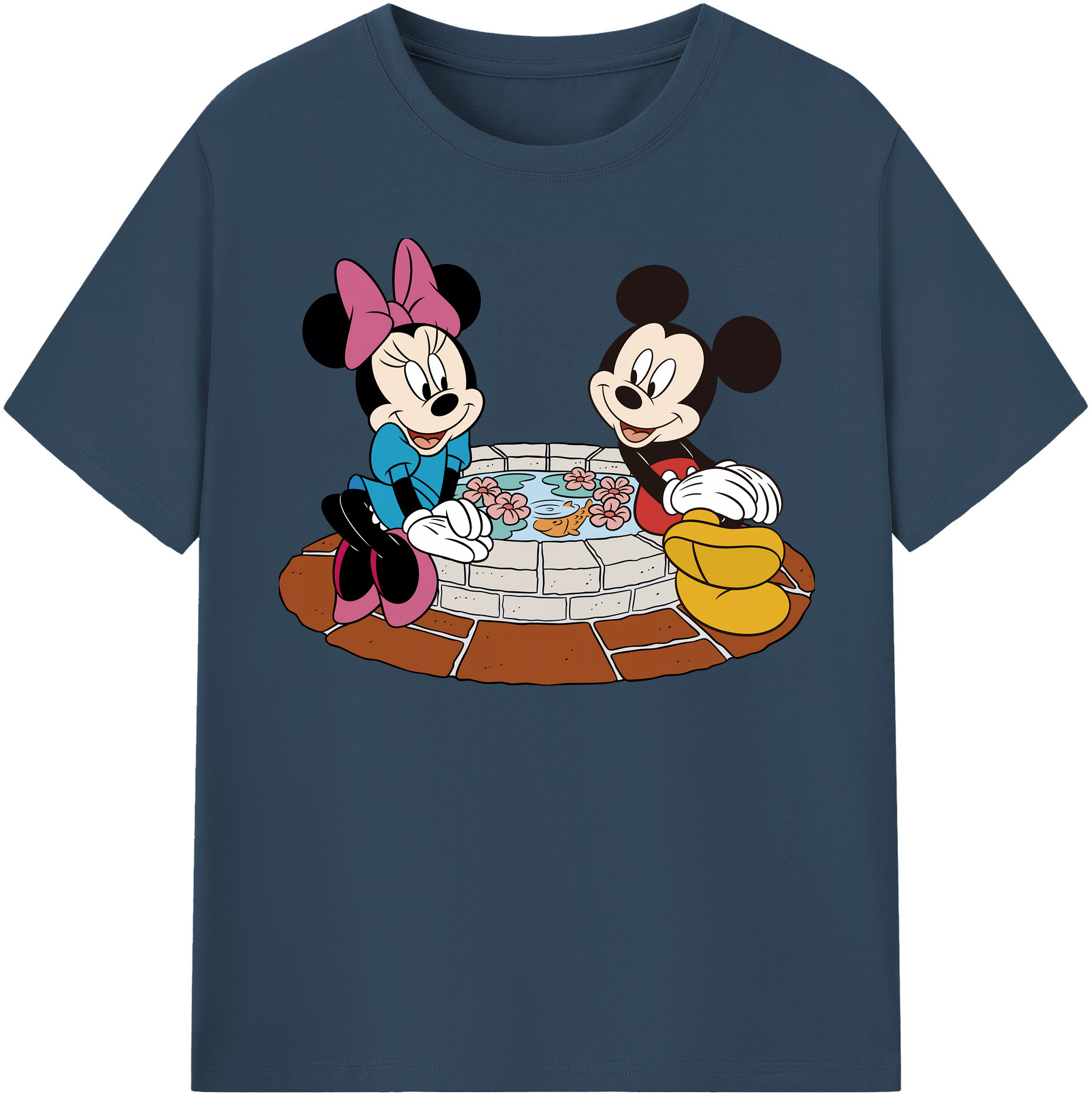 （画像用） ミッキーマウス Mickey Mouse 綿100％半袖Tシャツ（フロントプリント）