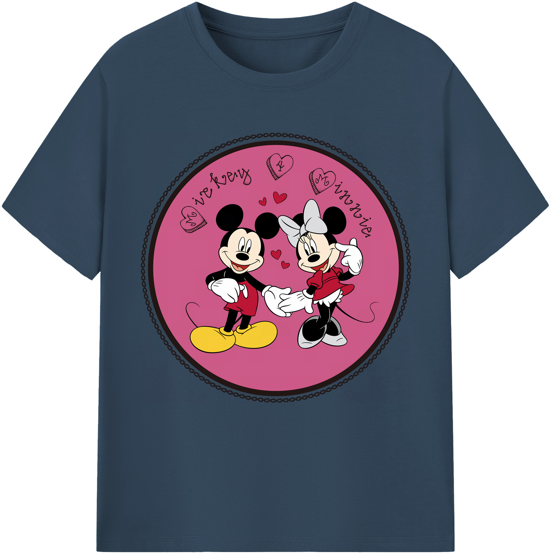 （画像用） ミッキーマウス Mickey Mouse 綿100％半袖Tシャツ（フロントプリント）
