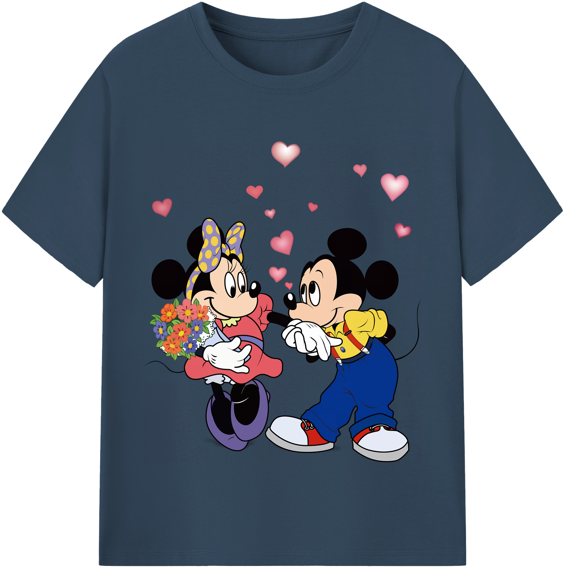 （画像用） ミッキーマウス Mickey Mouse 綿100％半袖Tシャツ（フロントプリント）