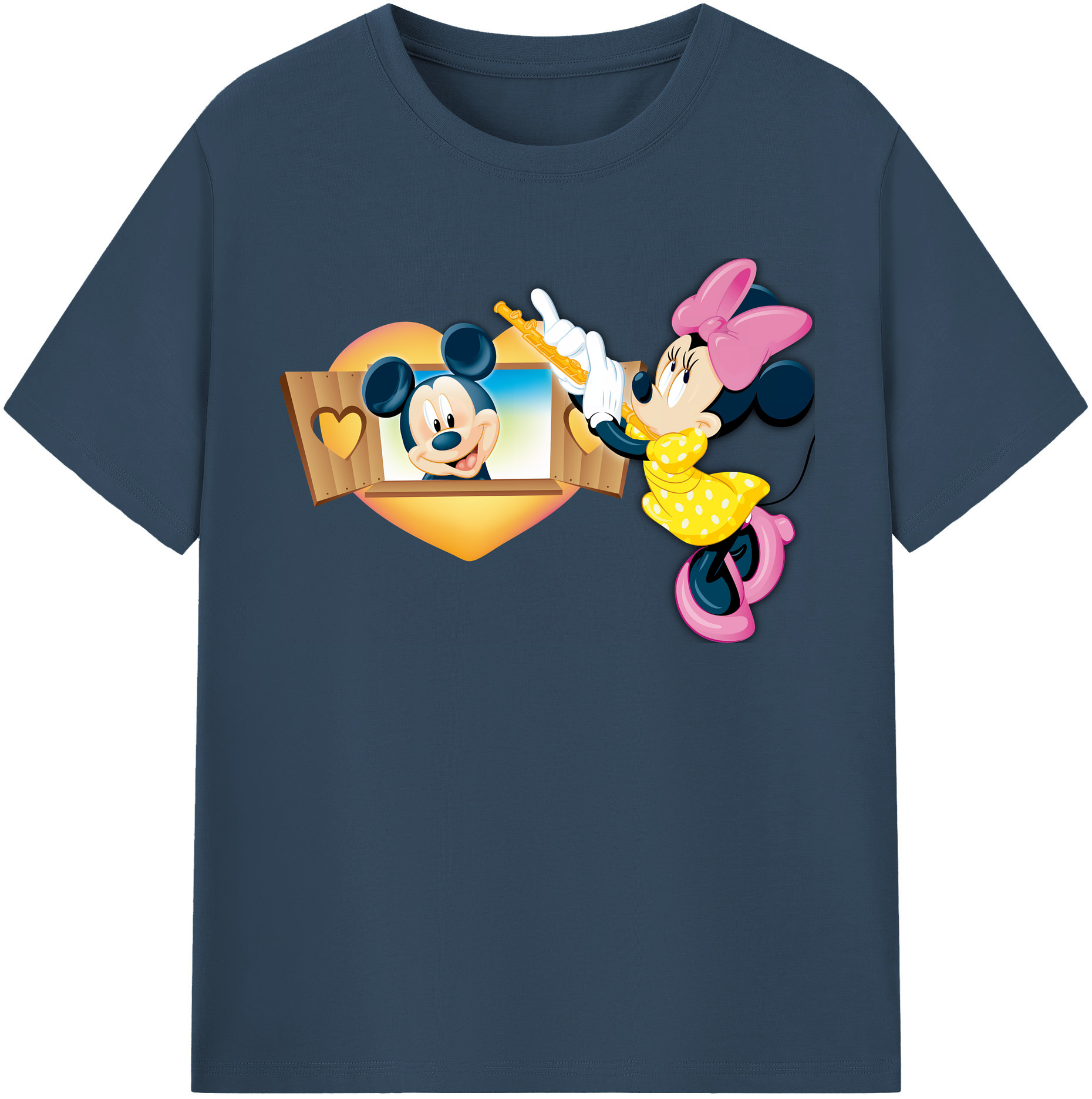 （画像用） ミッキーマウス Mickey Mouse 綿100％半袖Tシャツ（フロントプリント）