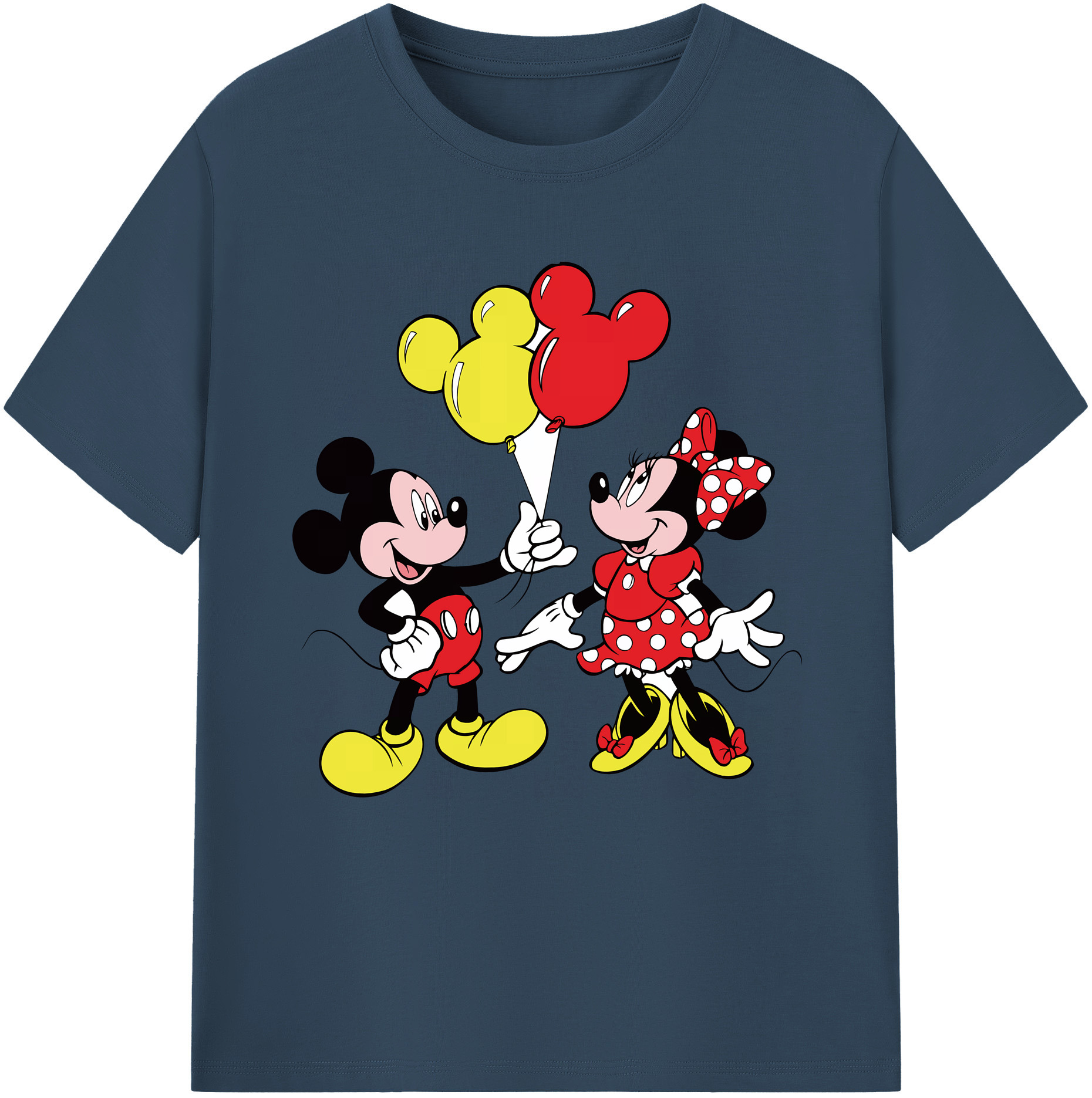 （画像用） ミッキーマウス Mickey Mouse 綿100％半袖Tシャツ（フロントプリント）