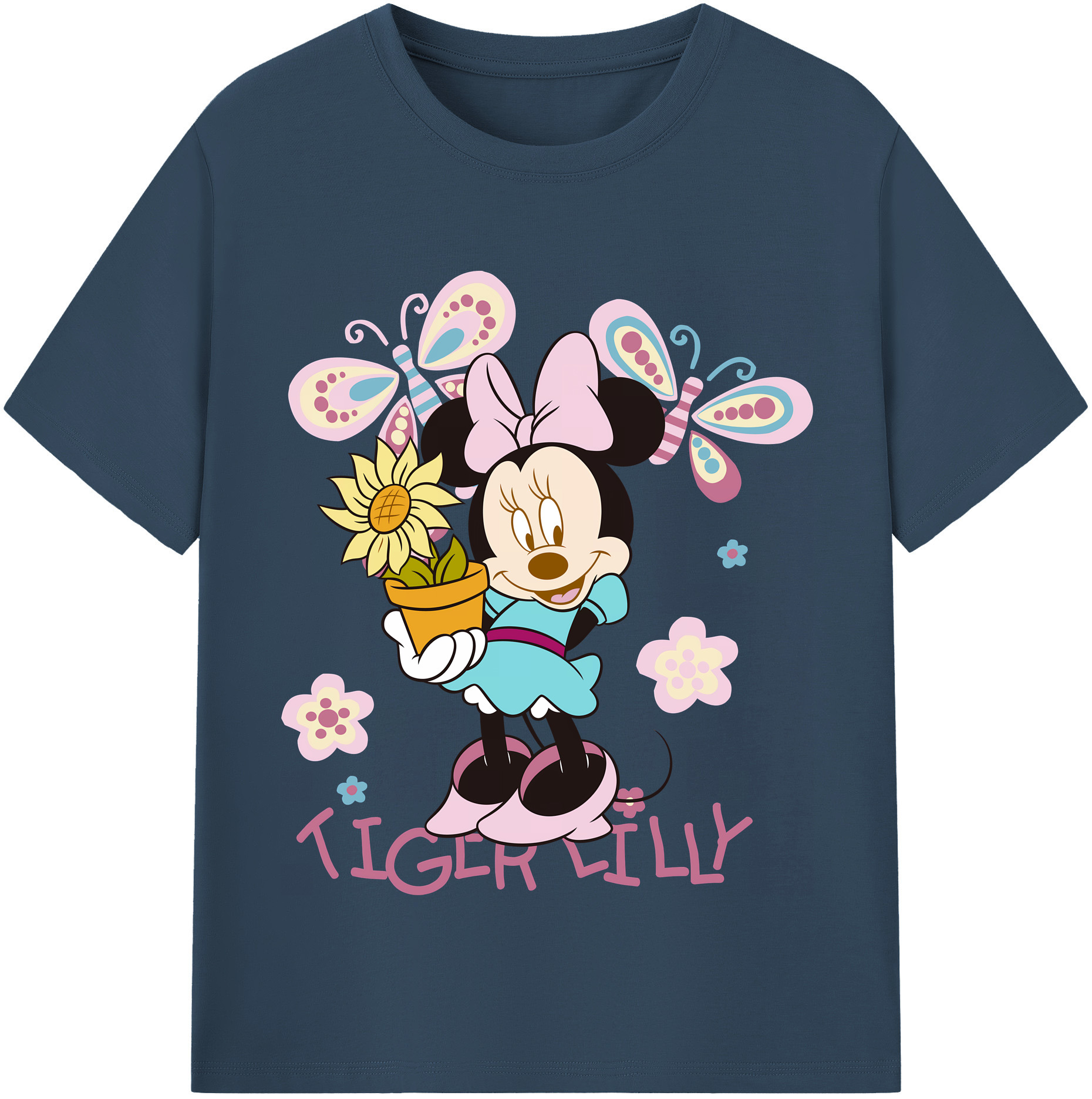 （画像用） ミッキーマウス Mickey Mouse 綿100％半袖Tシャツ（フロントプリント）