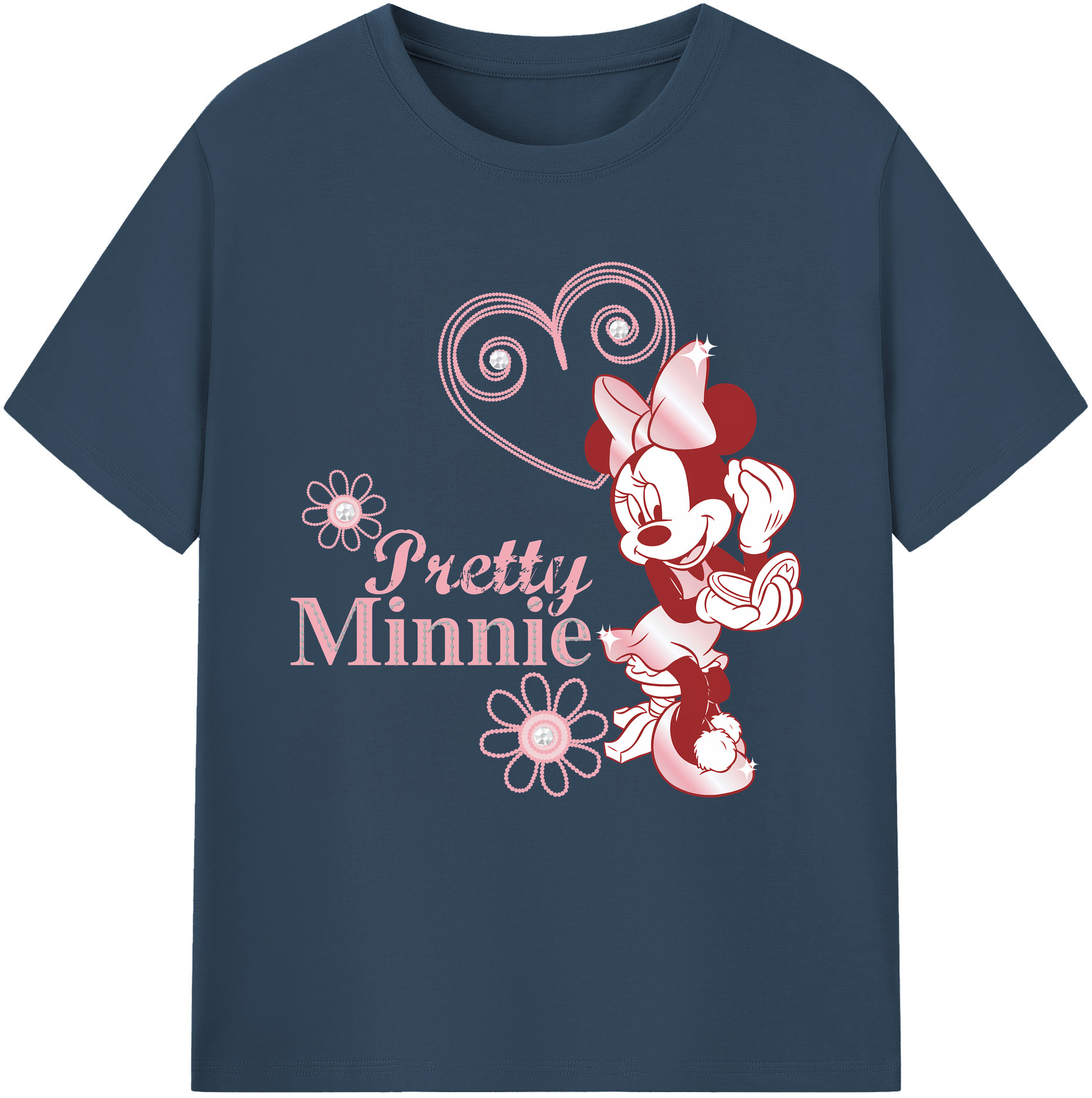 （画像用） ミッキーマウス Mickey Mouse 綿100％半袖Tシャツ（フロントプリント）