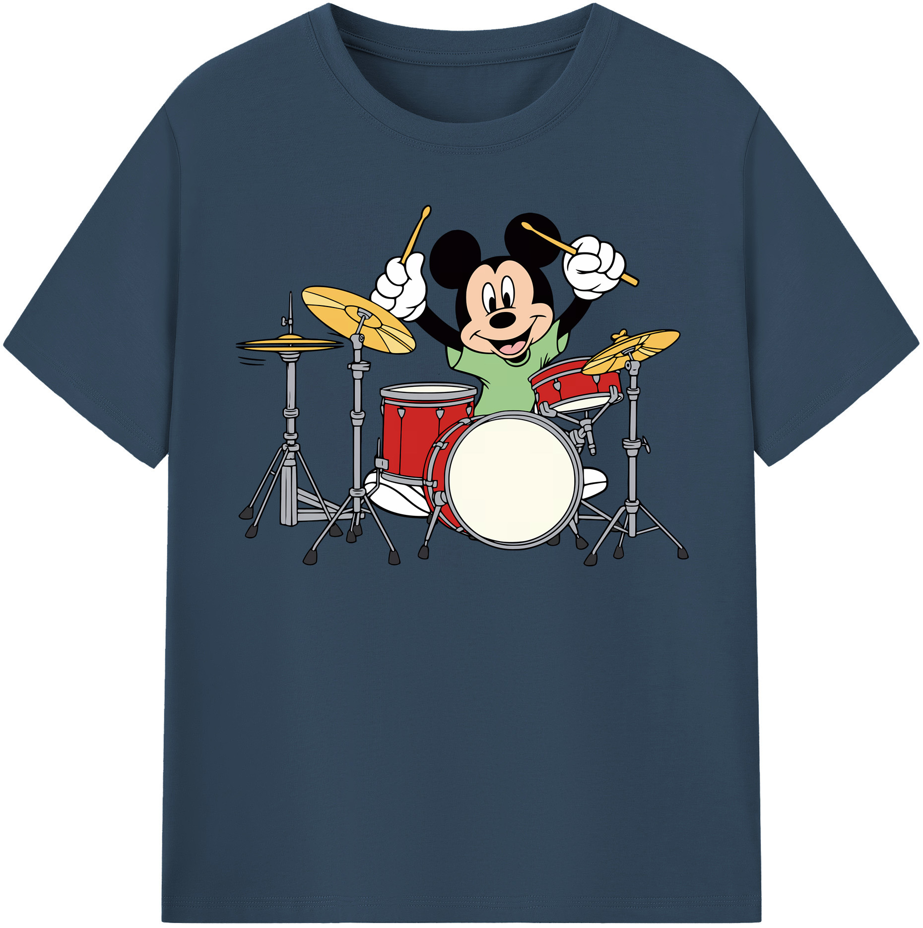 （画像用） ミッキーマウス Mickey Mouse 綿100％半袖Tシャツ（フロントプリント）