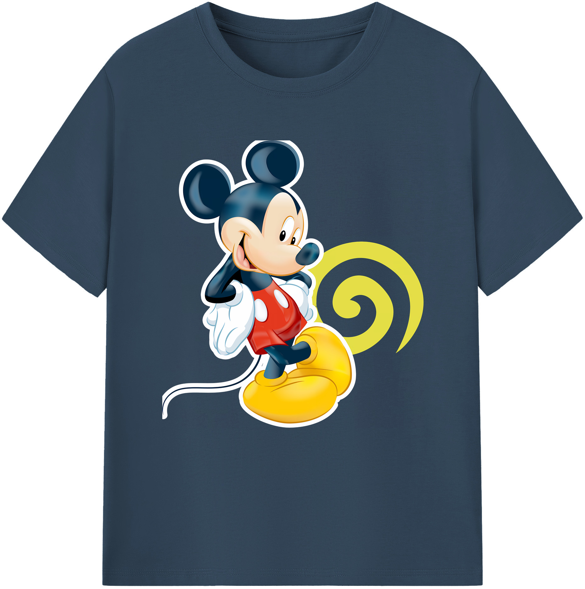 （画像用） ミッキーマウス Mickey Mouse 綿100％半袖Tシャツ（フロントプリント）