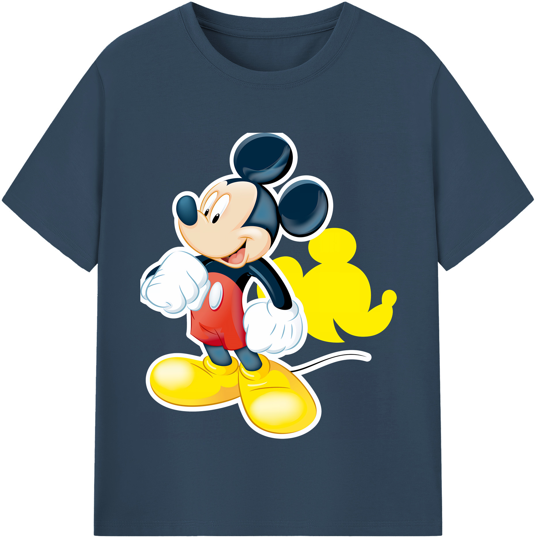 （画像用） ミッキーマウス Mickey Mouse 綿100％半袖Tシャツ（フロントプリント）