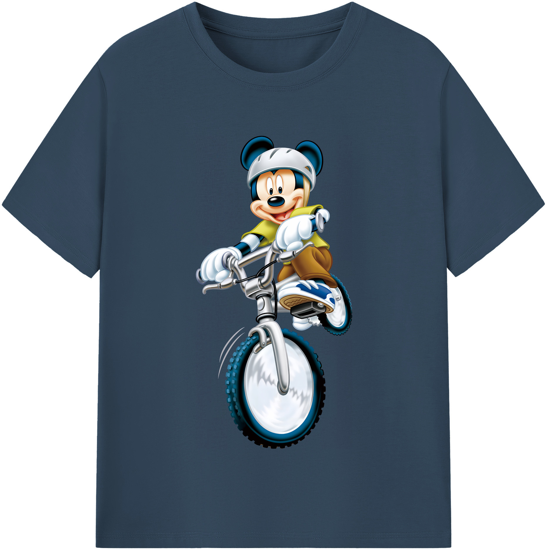 （画像用） ミッキーマウス Mickey Mouse 綿100％半袖Tシャツ（フロントプリント）