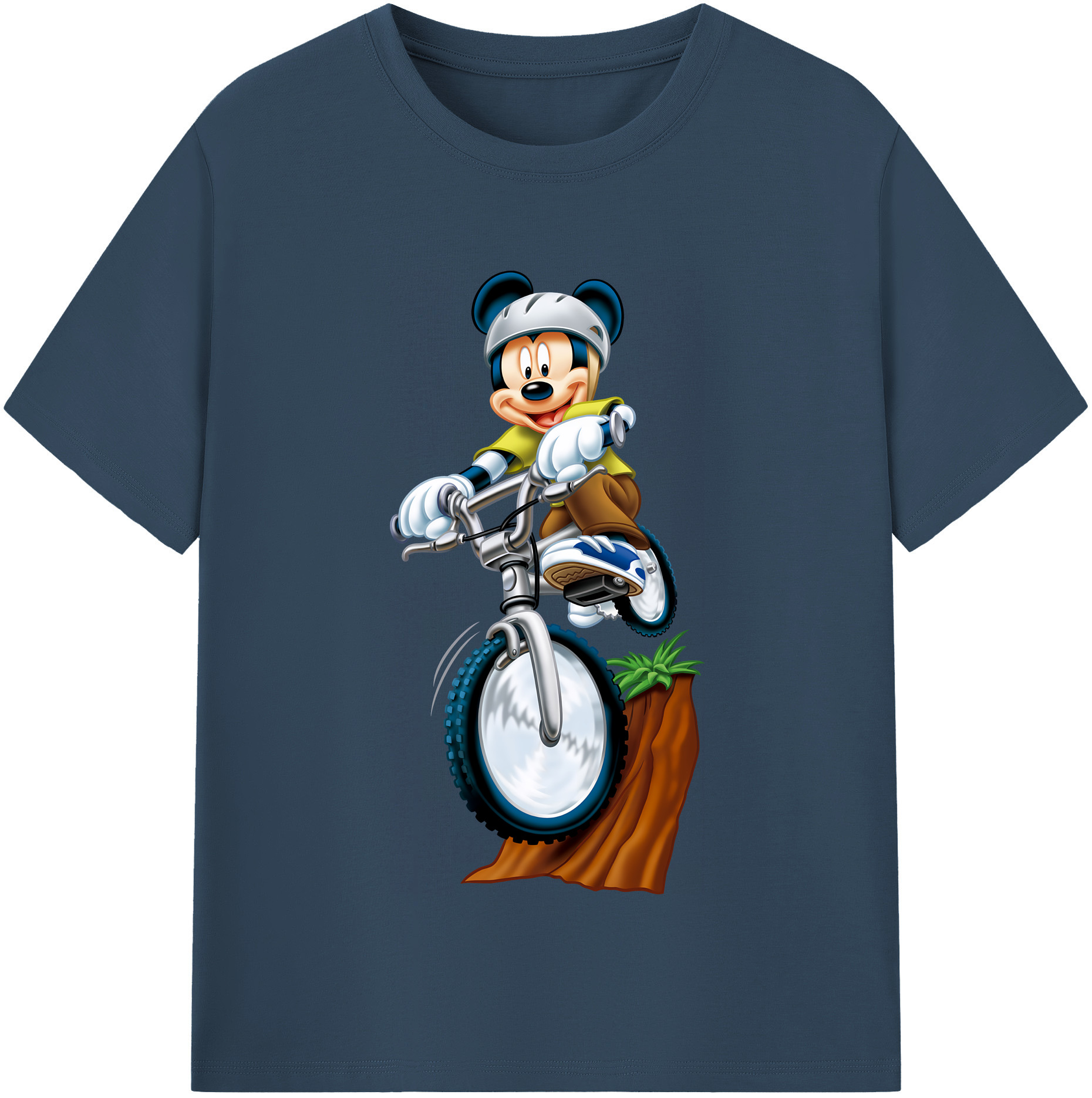 （画像用） ミッキーマウス Mickey Mouse 綿100％半袖Tシャツ（フロントプリント）